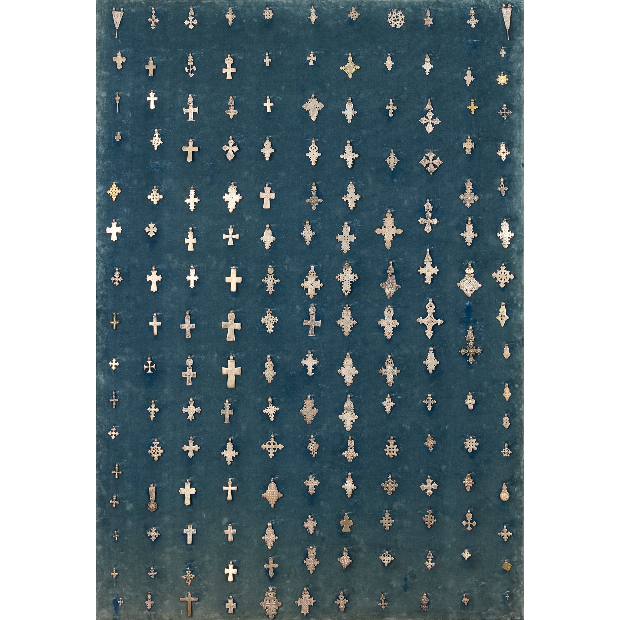 LARGE COLLECTION OF ETHIOPIAN COPTIC CROSS PENDANTS