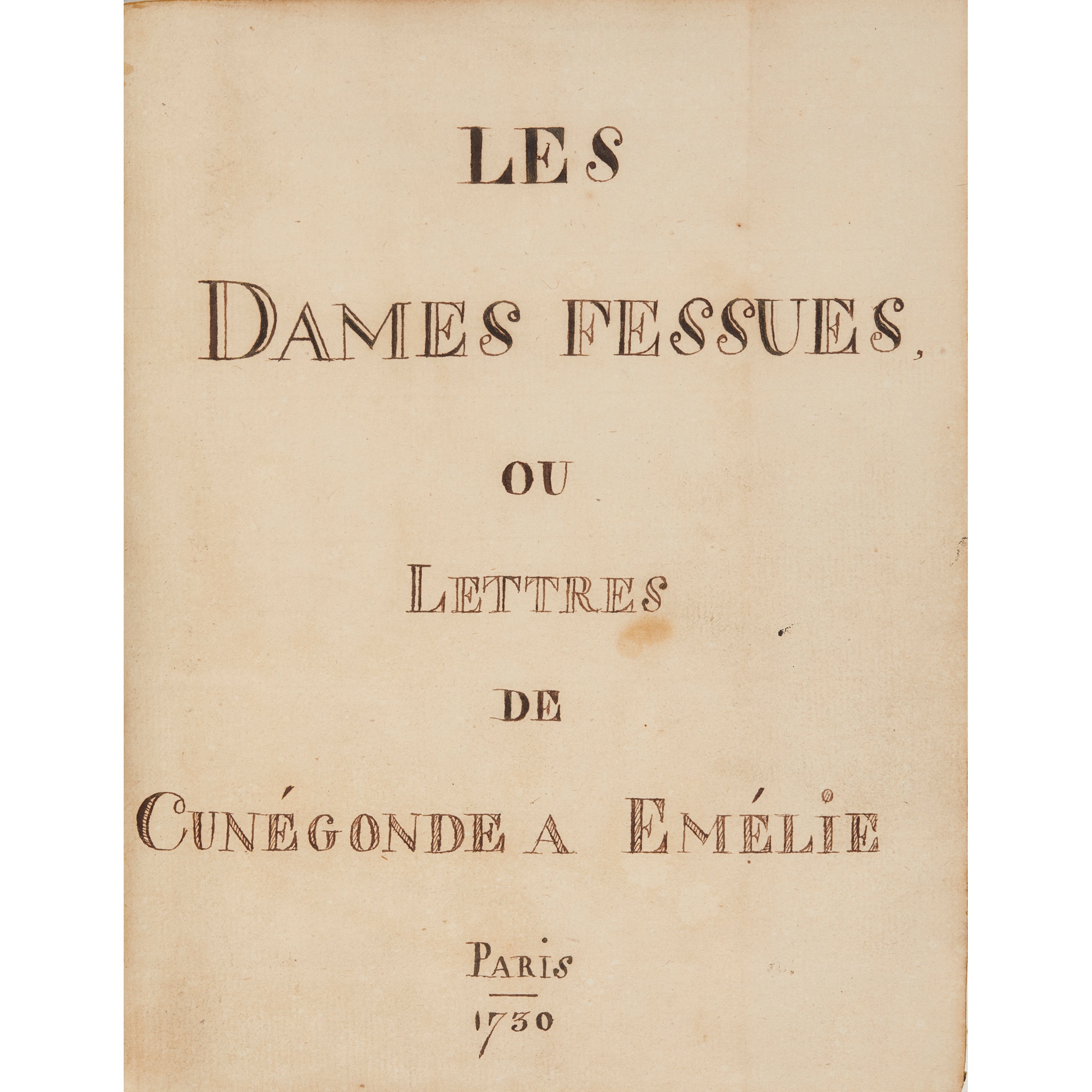 French erotic manuscript