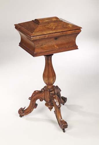 An early 19th century rosewood teapoy,