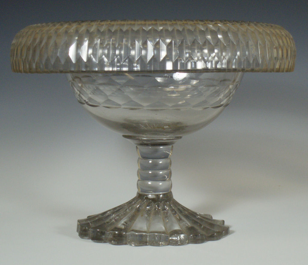 A Regency cut glass comport