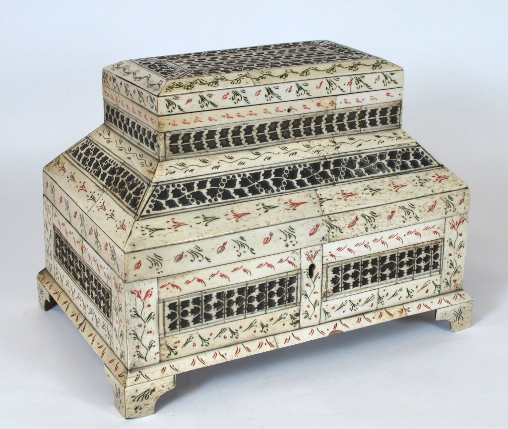 RUSSIAN BONE VENEERED TABLE CASKET