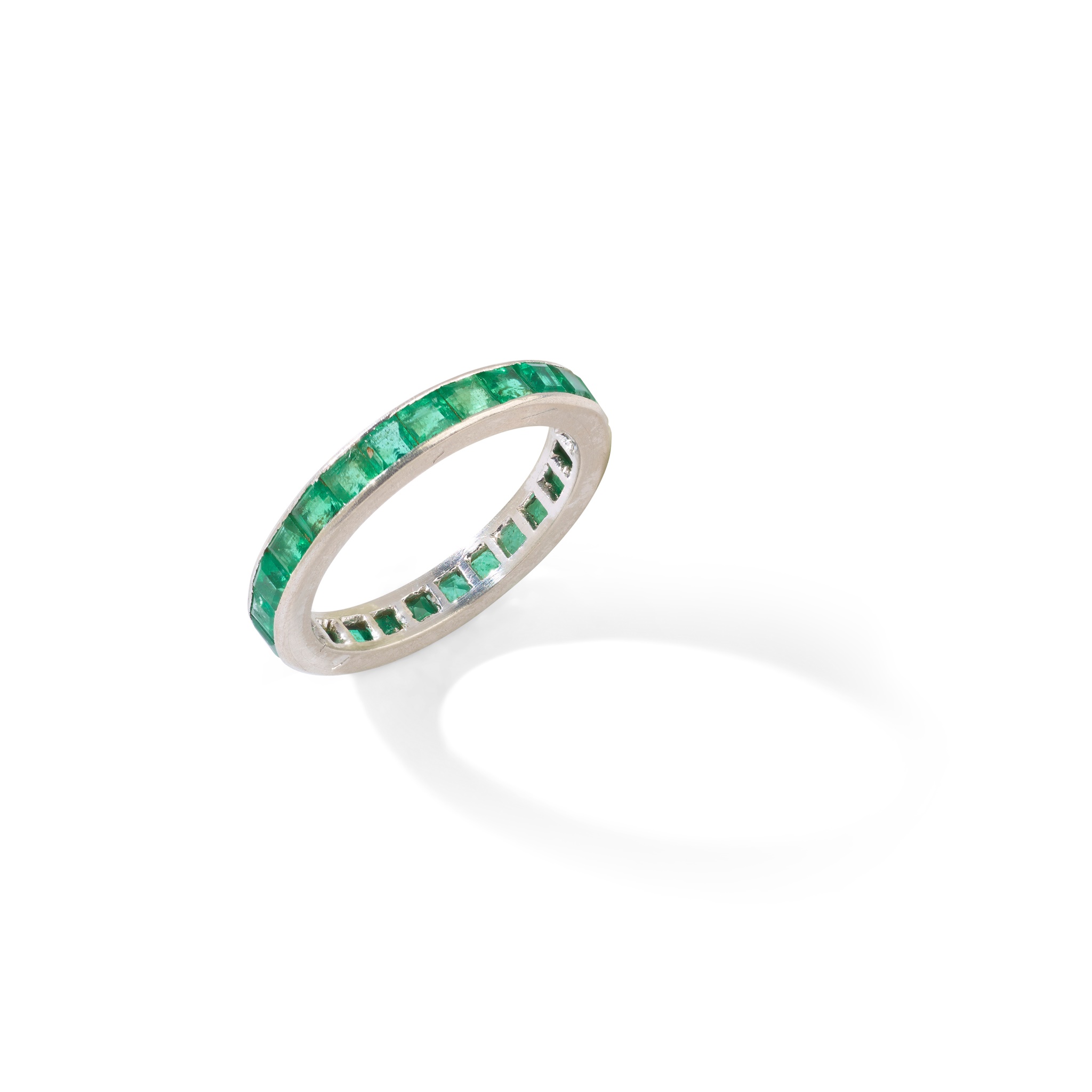 An emerald eternity ring