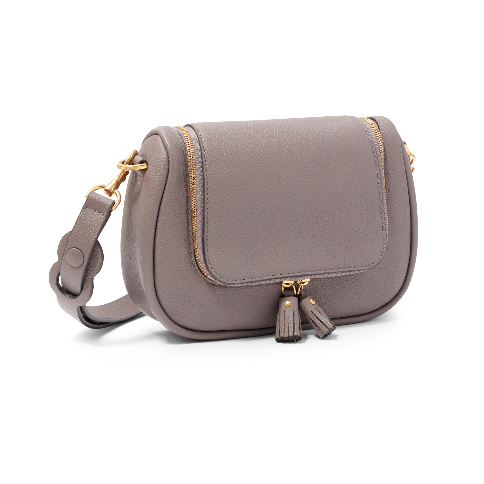 Anya Hindmarch: A Taupe Leather Vere Small Soft Satchel Bag