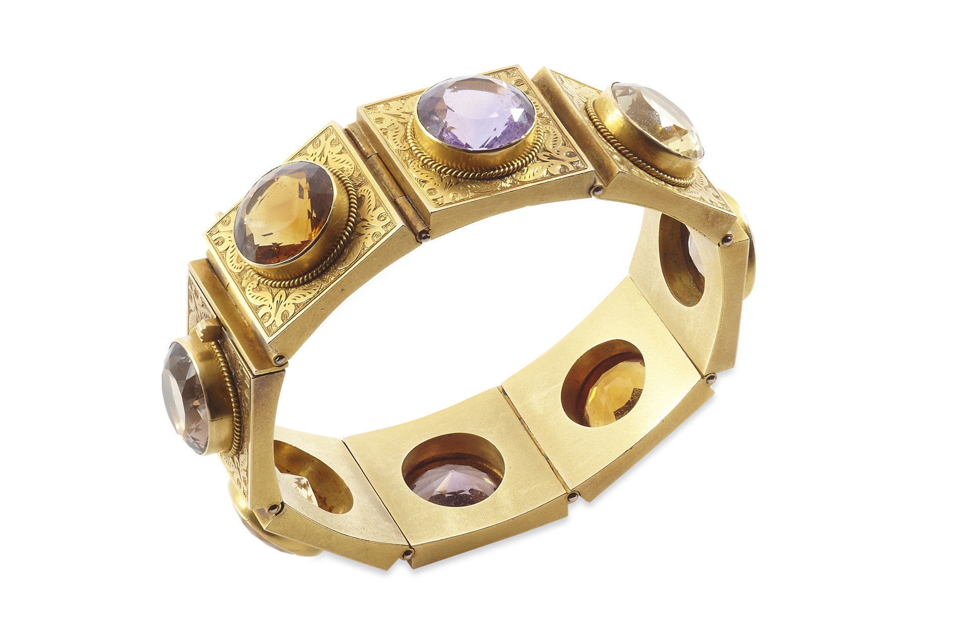 A Victorian multi-gem set bracelet