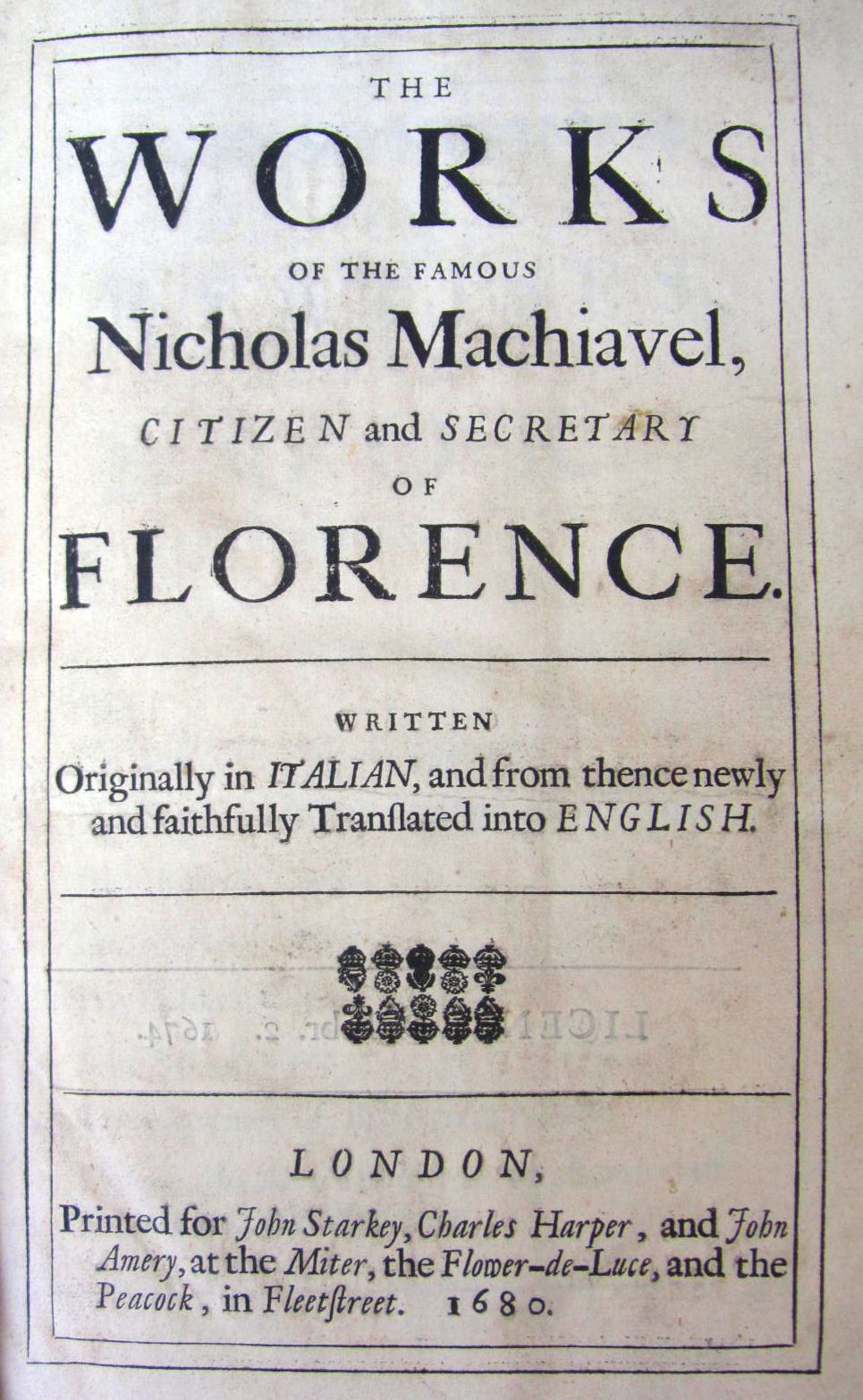 Machiavelli, Nicholas