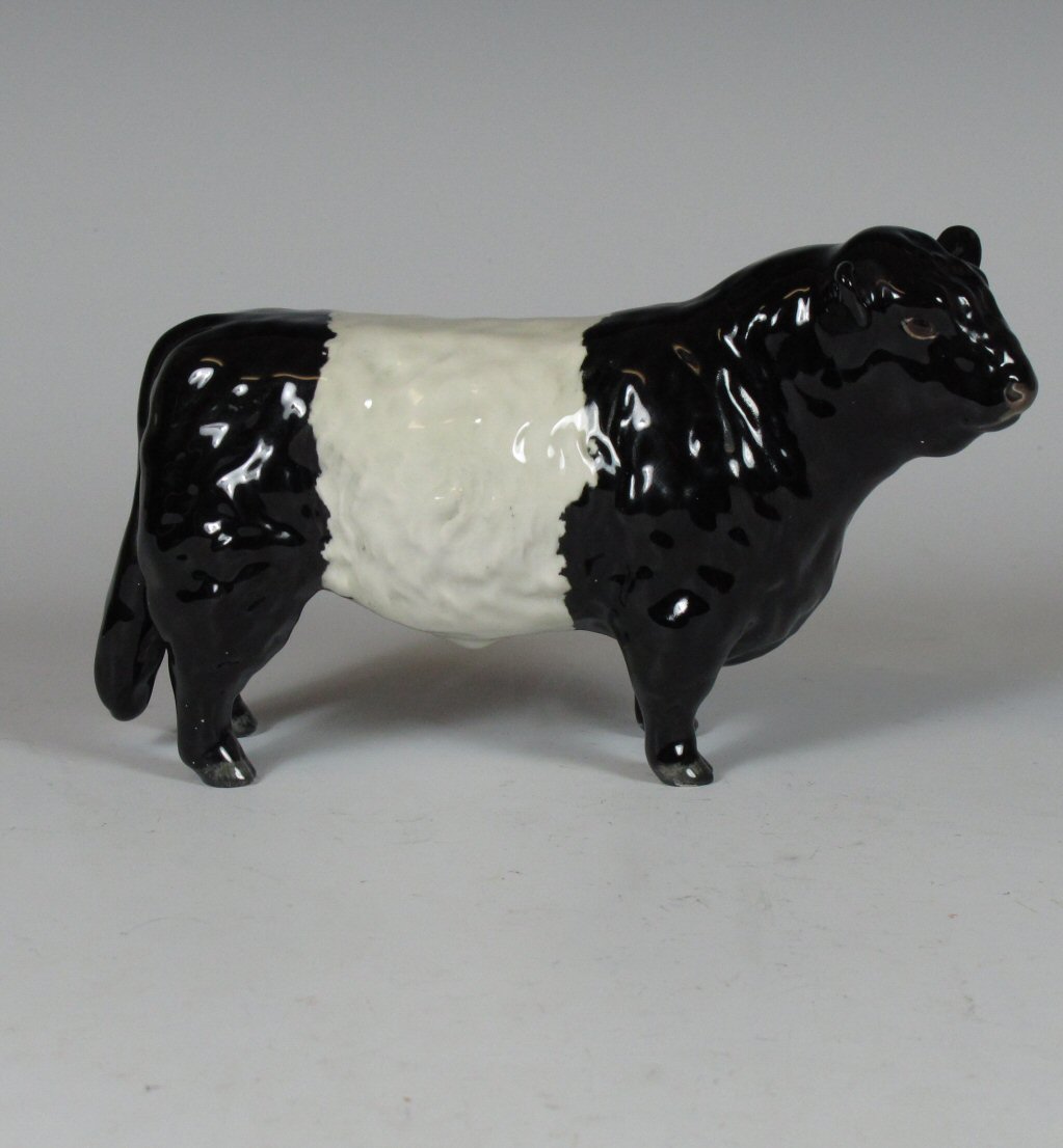 A Beswick belted Galloway bull