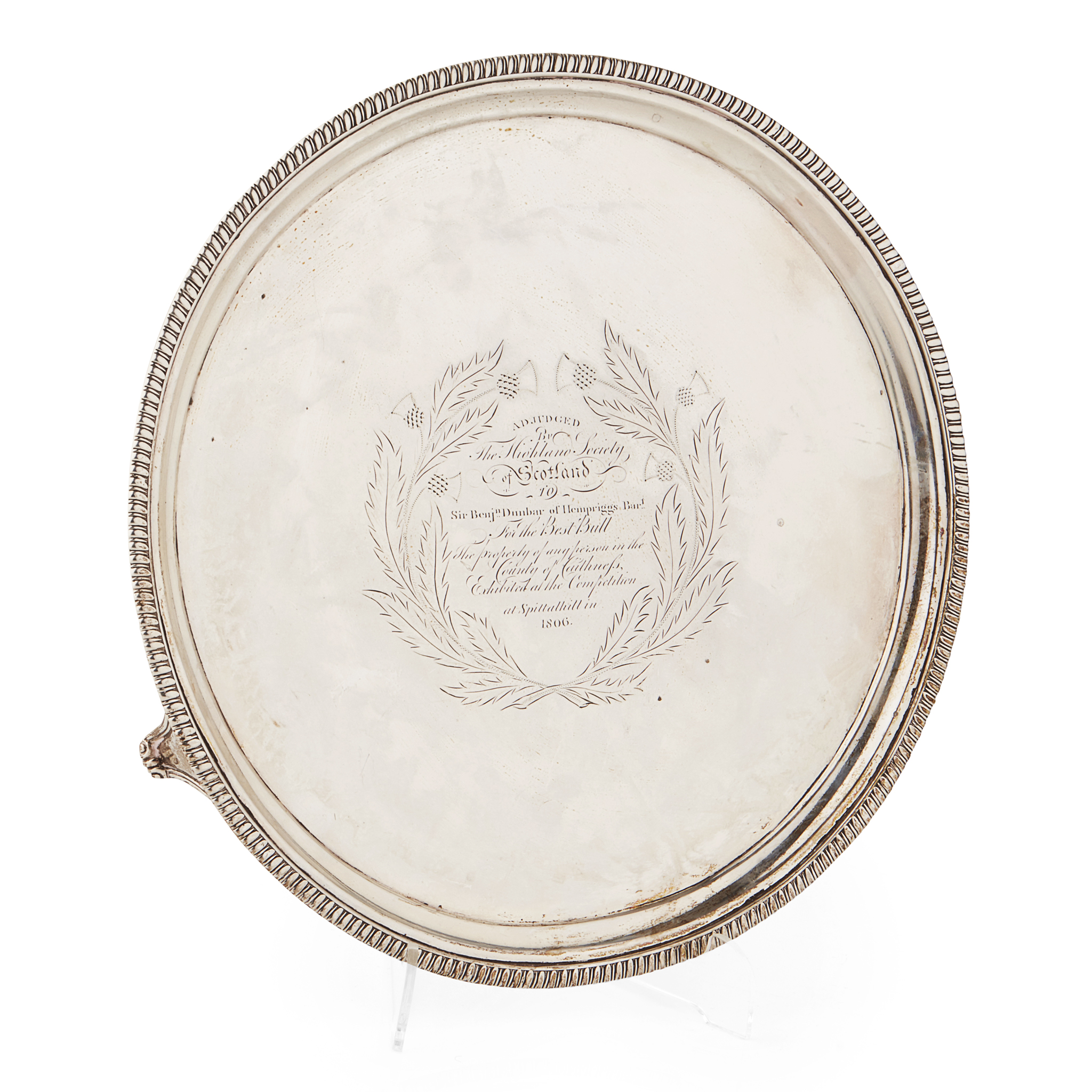 A GEORGE III SALVER