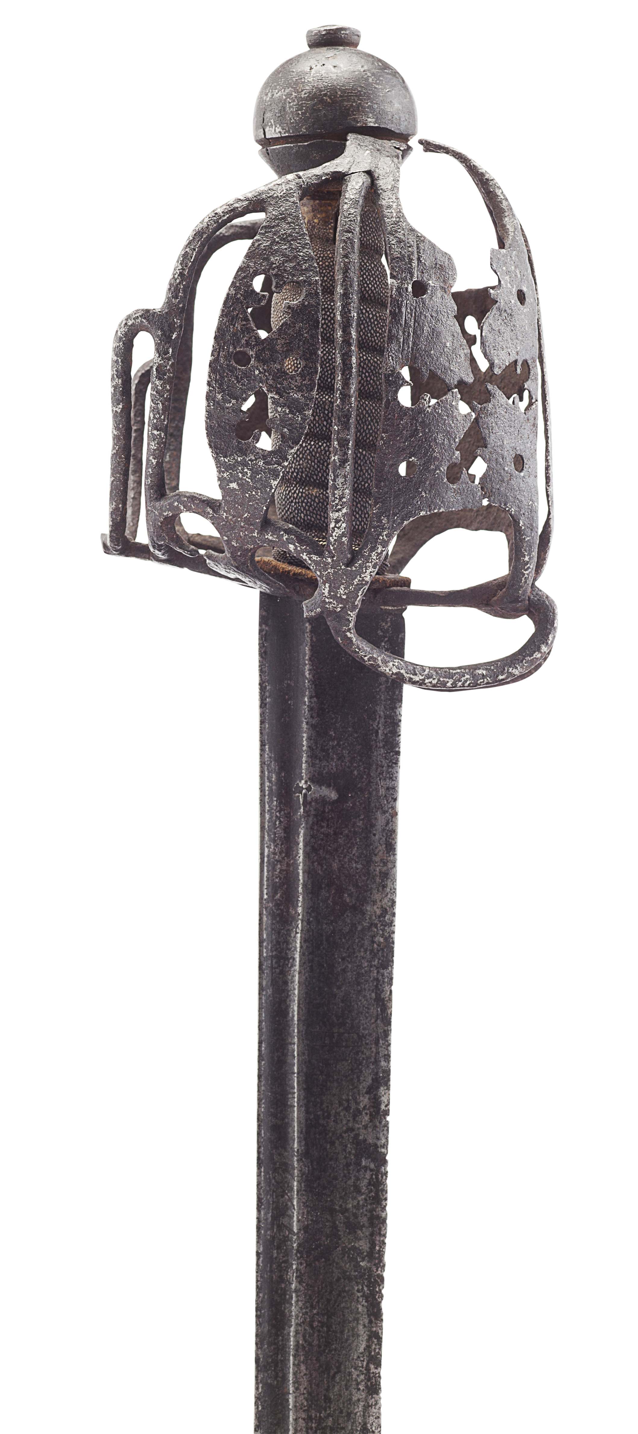 A Scottish basket hilted back sword circa 1730