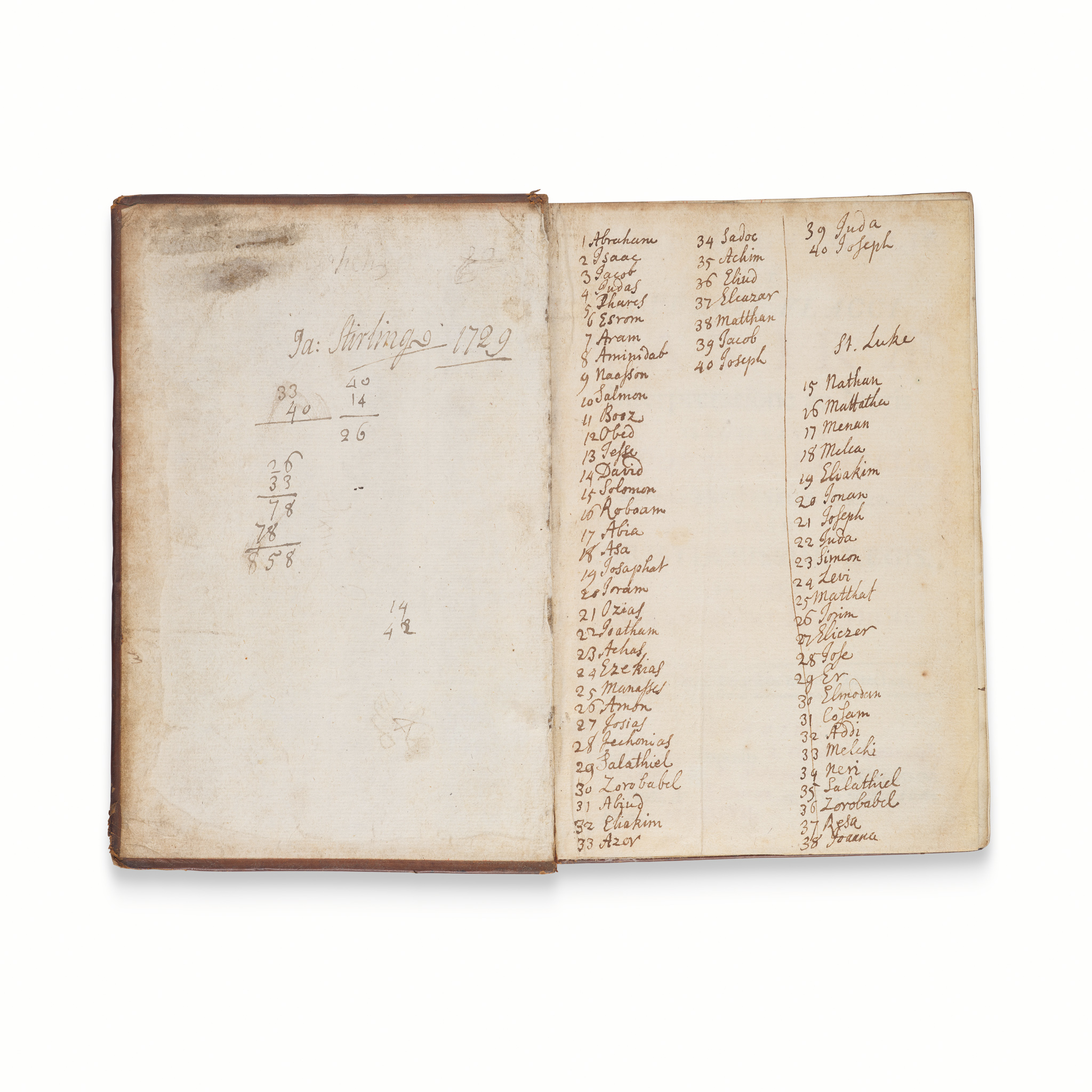 Stirling, James (1692-1770), his copies