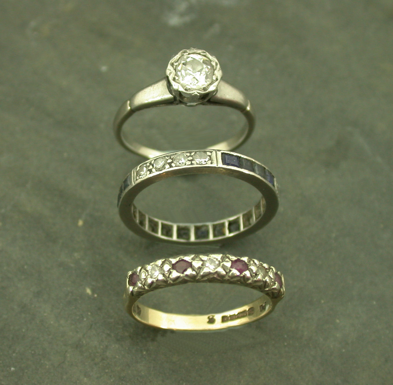 A diamond single-stone ring,