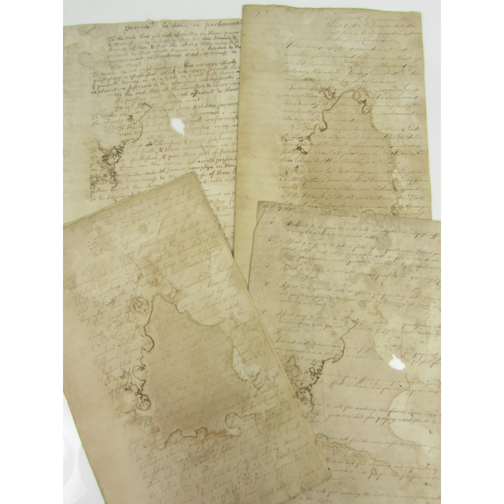 2 late 17th century and 2 18th century Scottish manuscripts, comprising