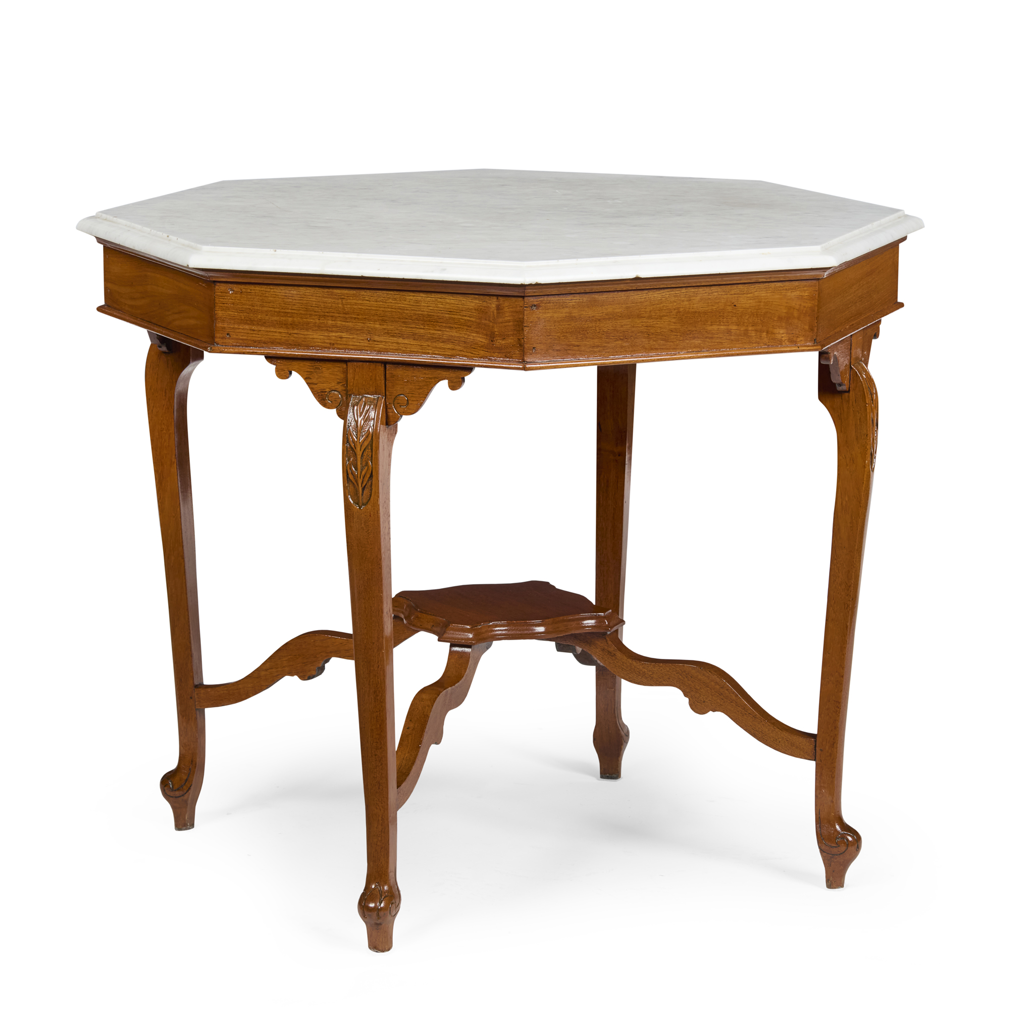 OCTAGONAL MARBLE TOPPED CENTRE TABLE