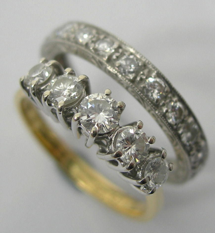 A diamond full-eternity ring,
