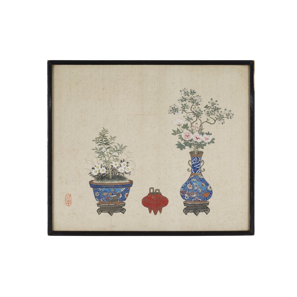 PAIR OF 'QING GONG' PAINTINGS