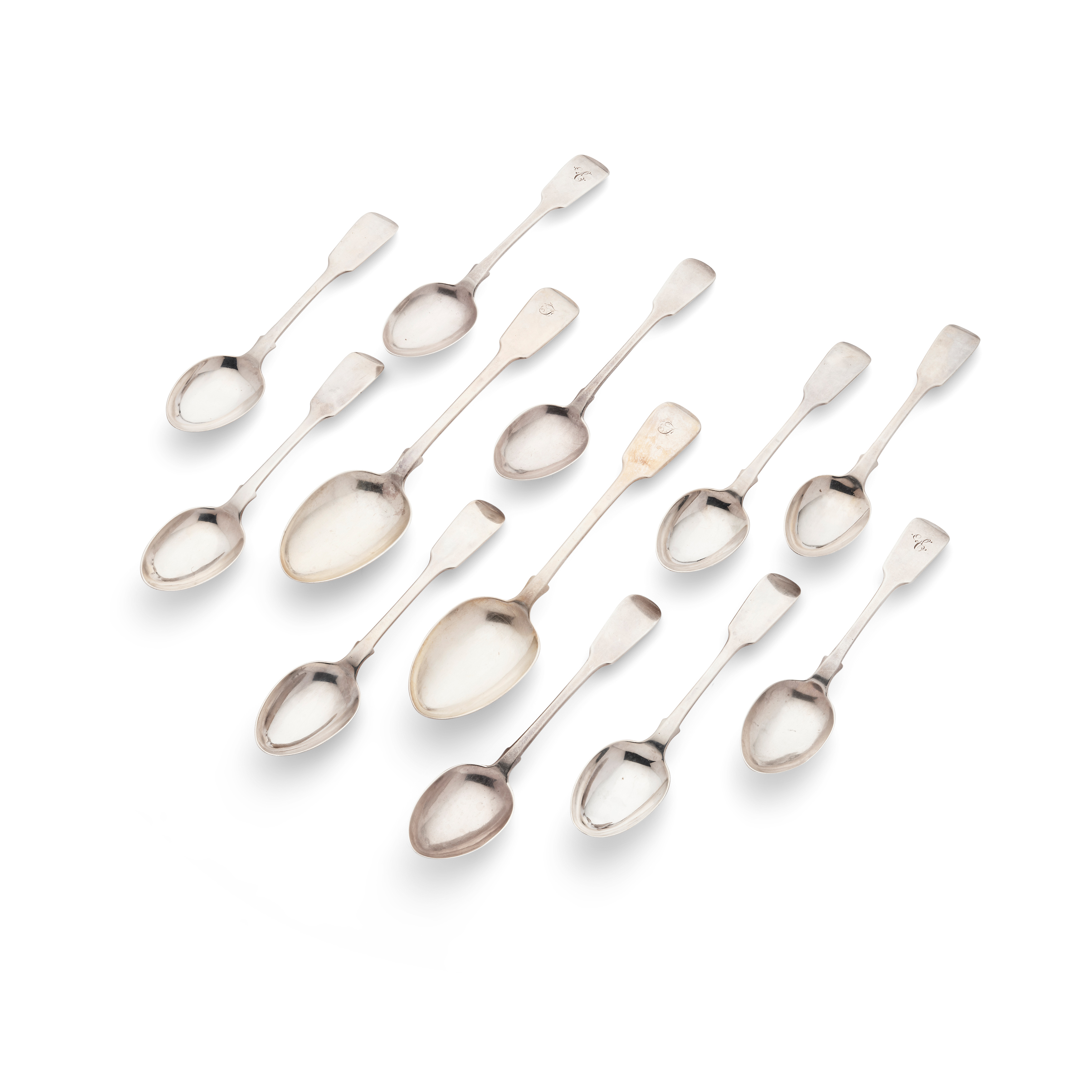 A COLLECTION OF FIDDLE PATTERN FLATWARE