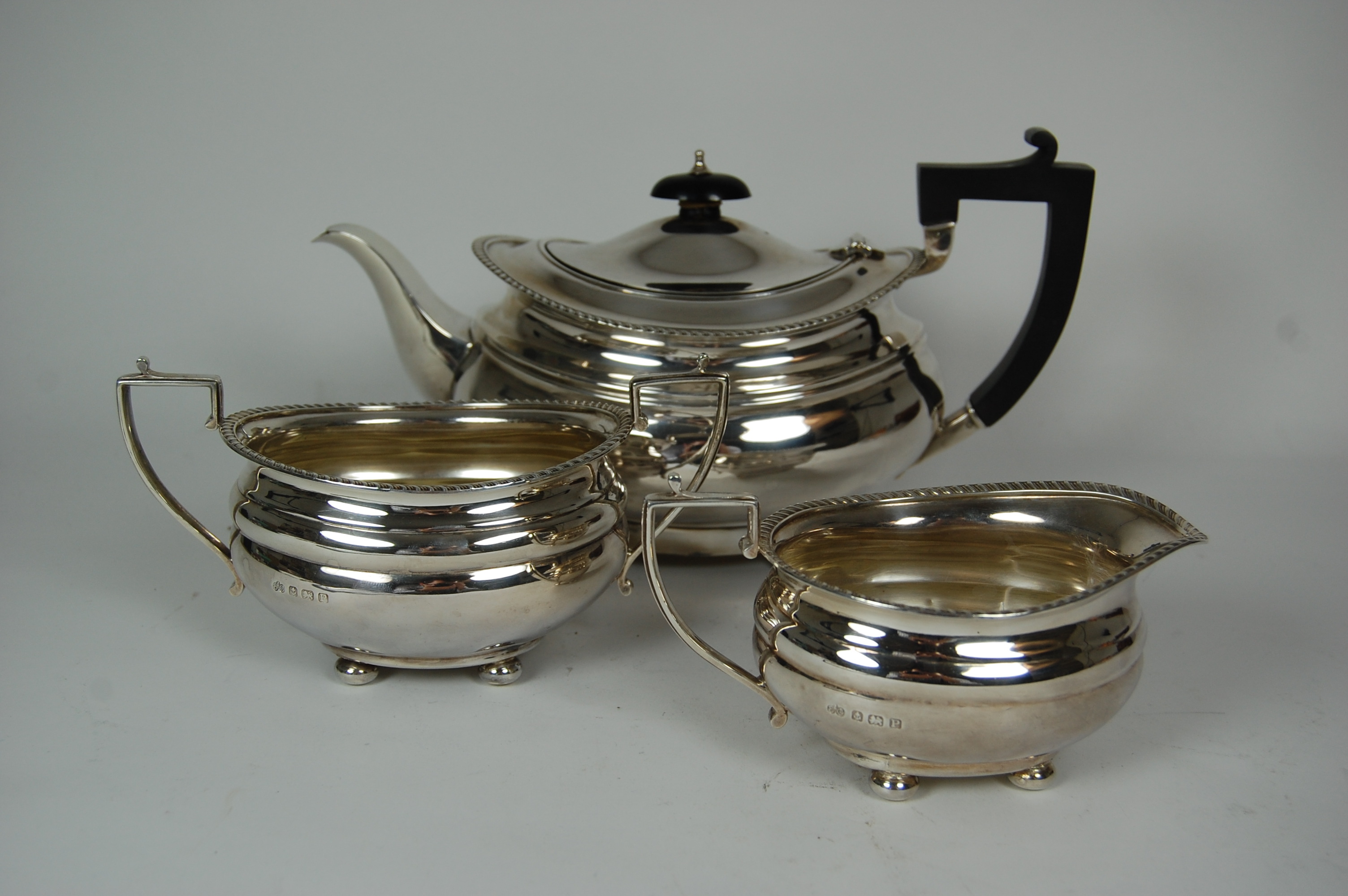 A modern three piece tea set