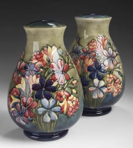 A pair of Moorcroft lamp bases,