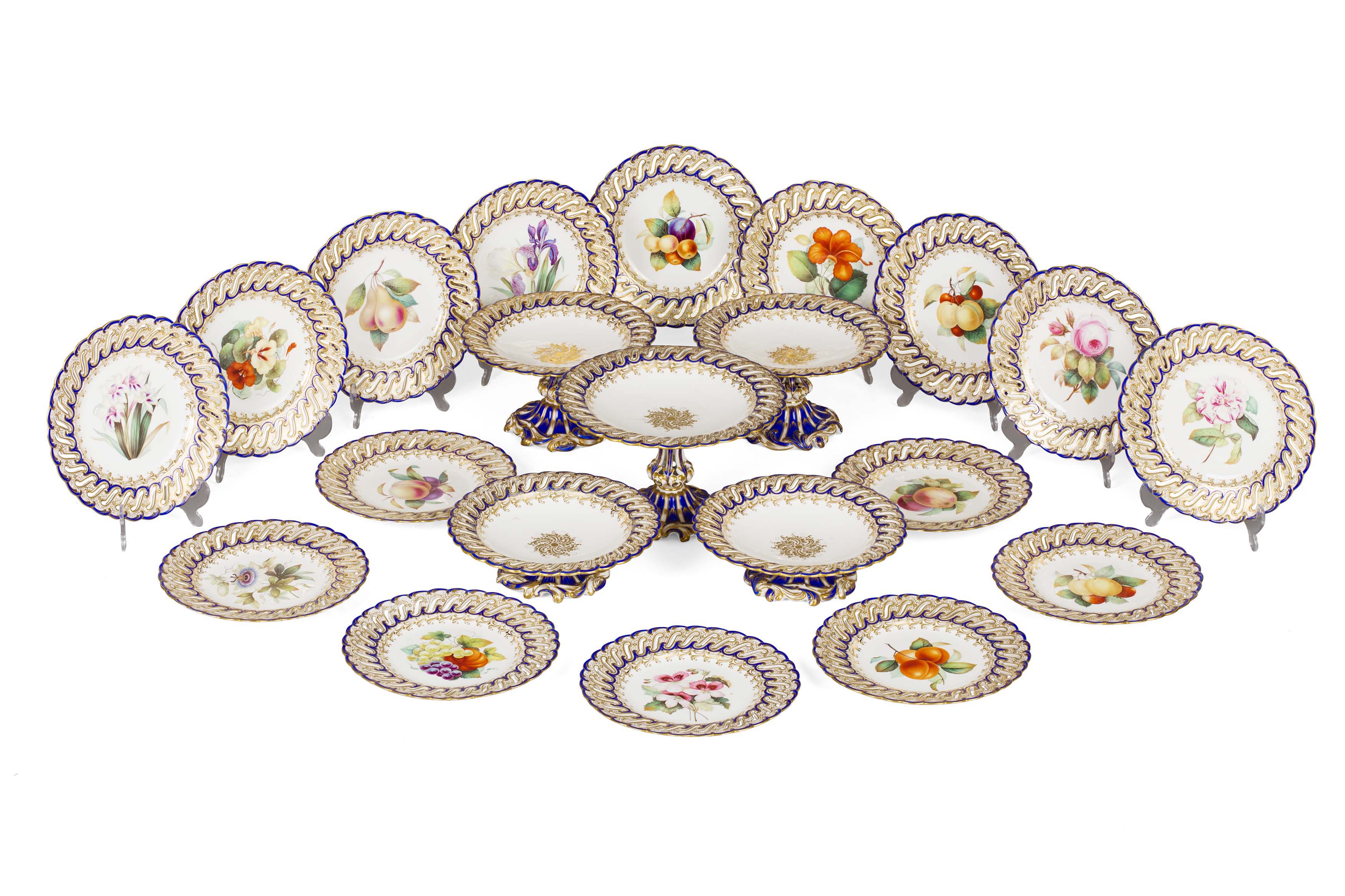 VICTORIAN COALPORT PART DESSERT SERVICE