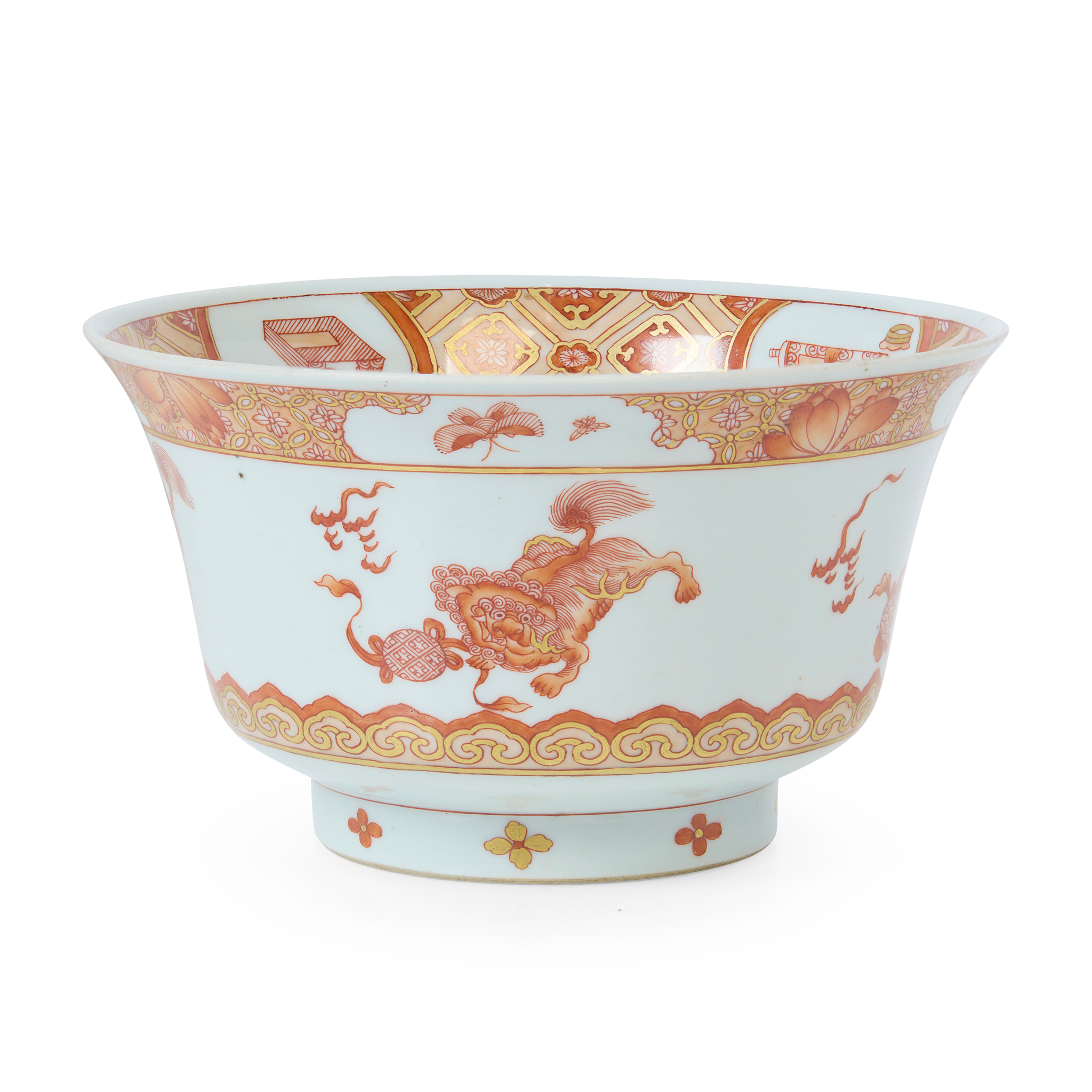 CHINESE IRON-RED-DECORATED 'BUDDHIST LION' BOWL
