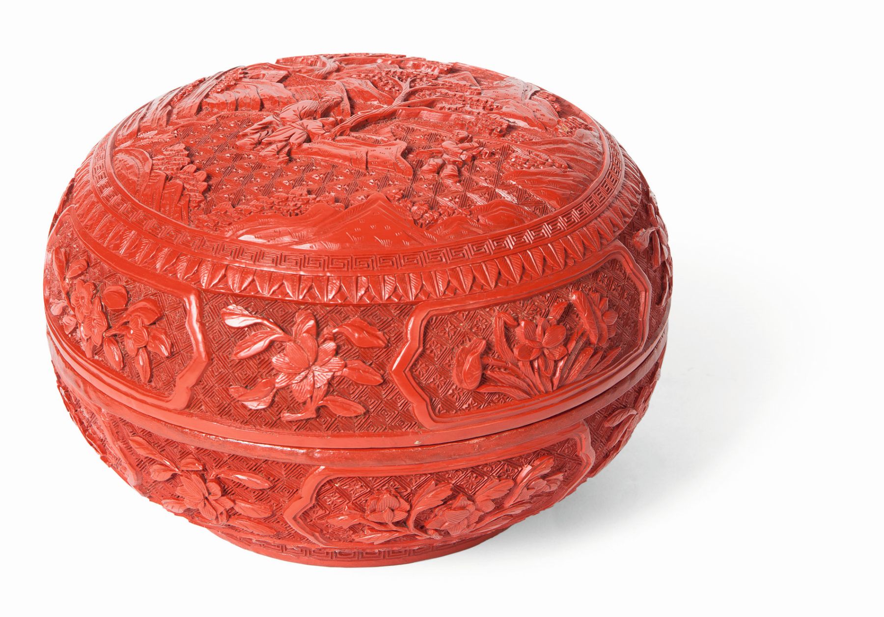 CHINESE CINNABAR LACQUER BOX