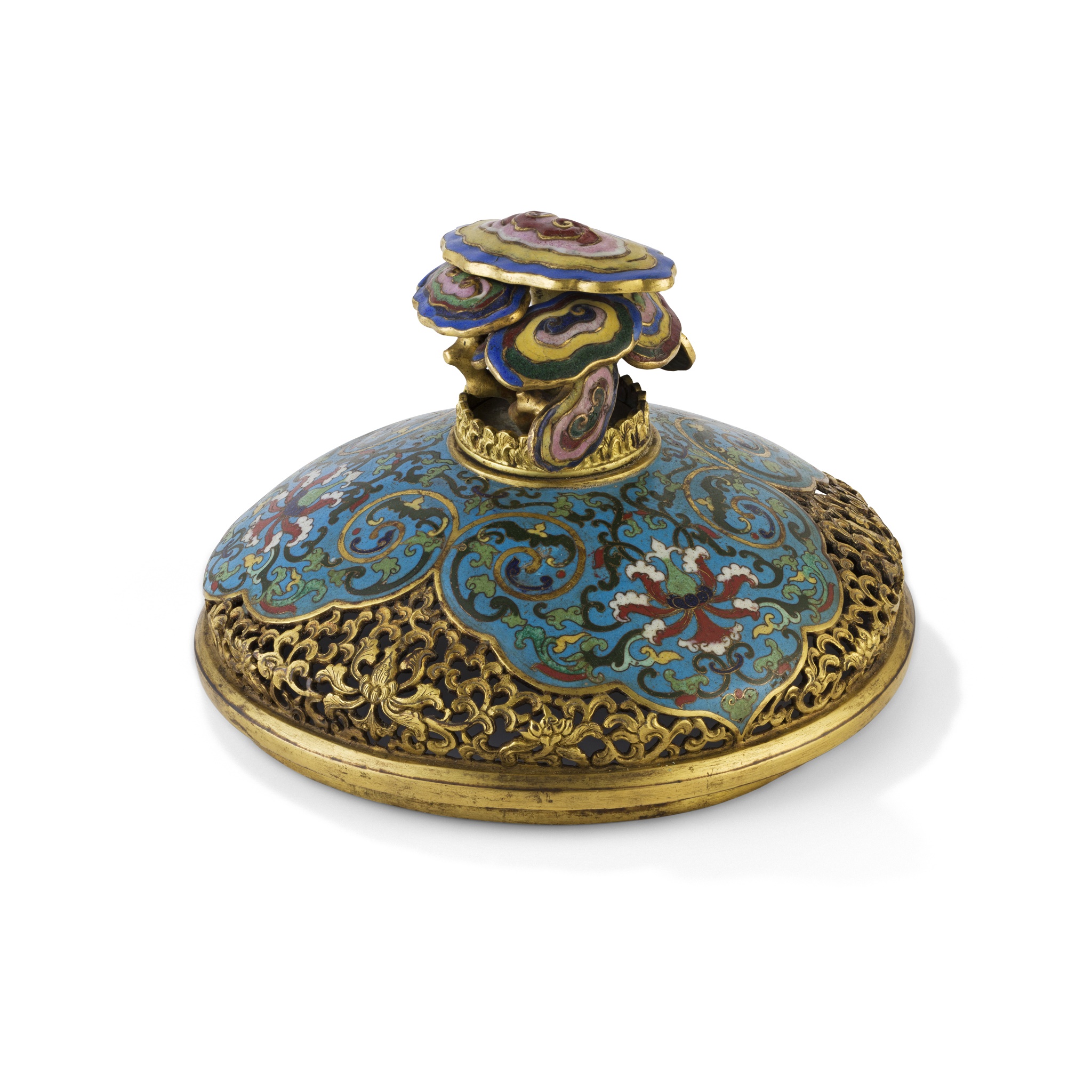 CLOISONNÉ ENAMEL CENSER COVER