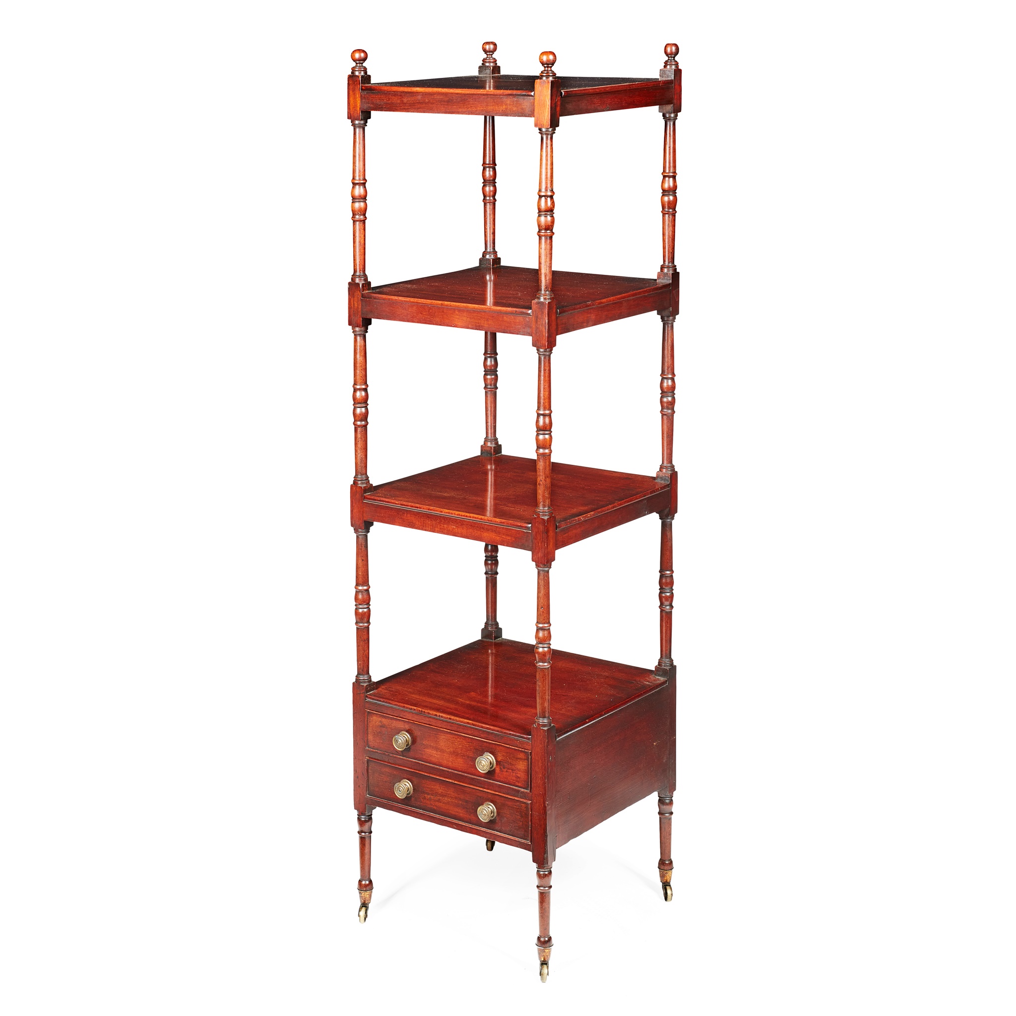 REGENCY MAHOGANY WHATNOT