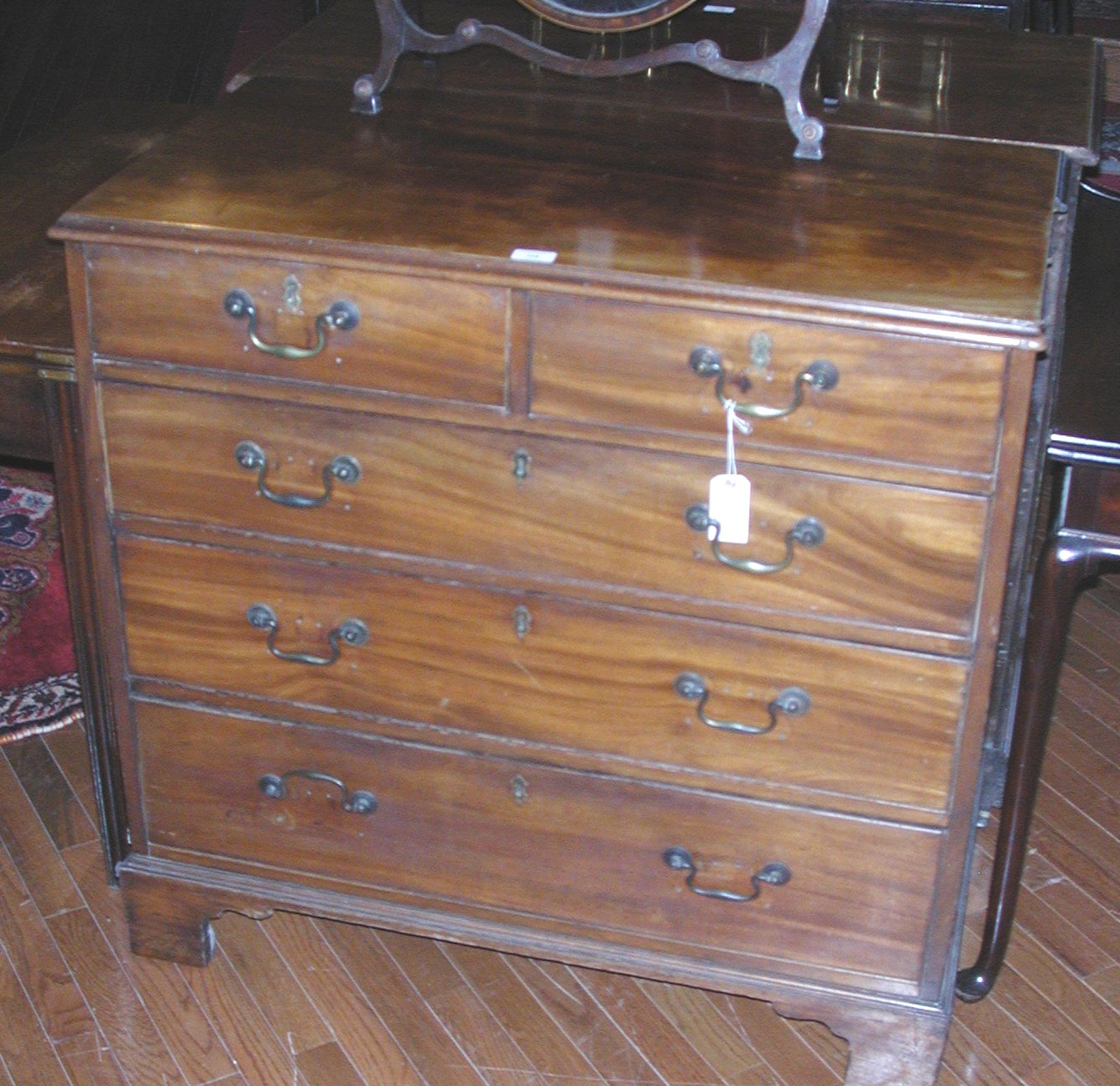 A 19th century mahogany chest,