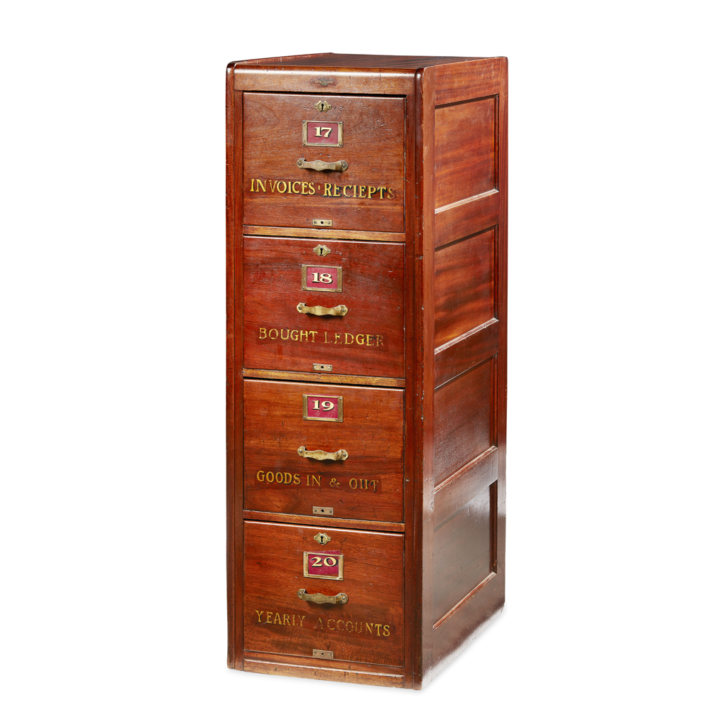 EDWARDIAN MAHOGANY FILING CABINET