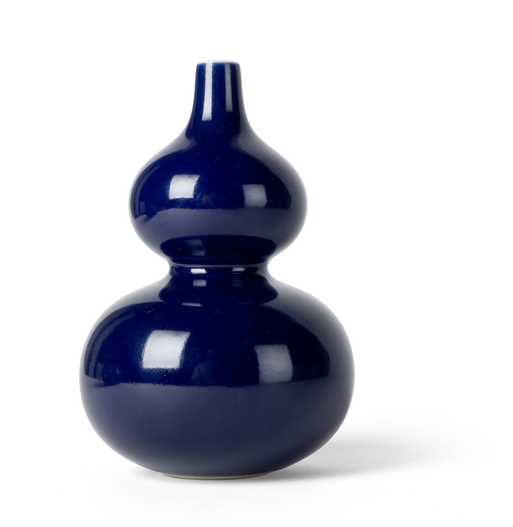 CHINESE BLUE-GLAZED 'DOUBLE-GOURD' VASE