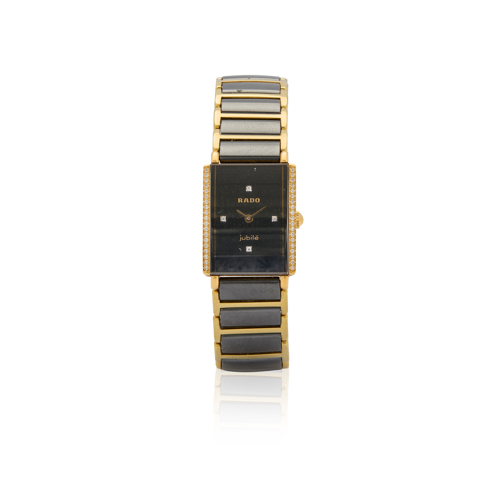 Rado. A steel, titanium, ceramic and gold-plated stone-set quartz bracelet watch