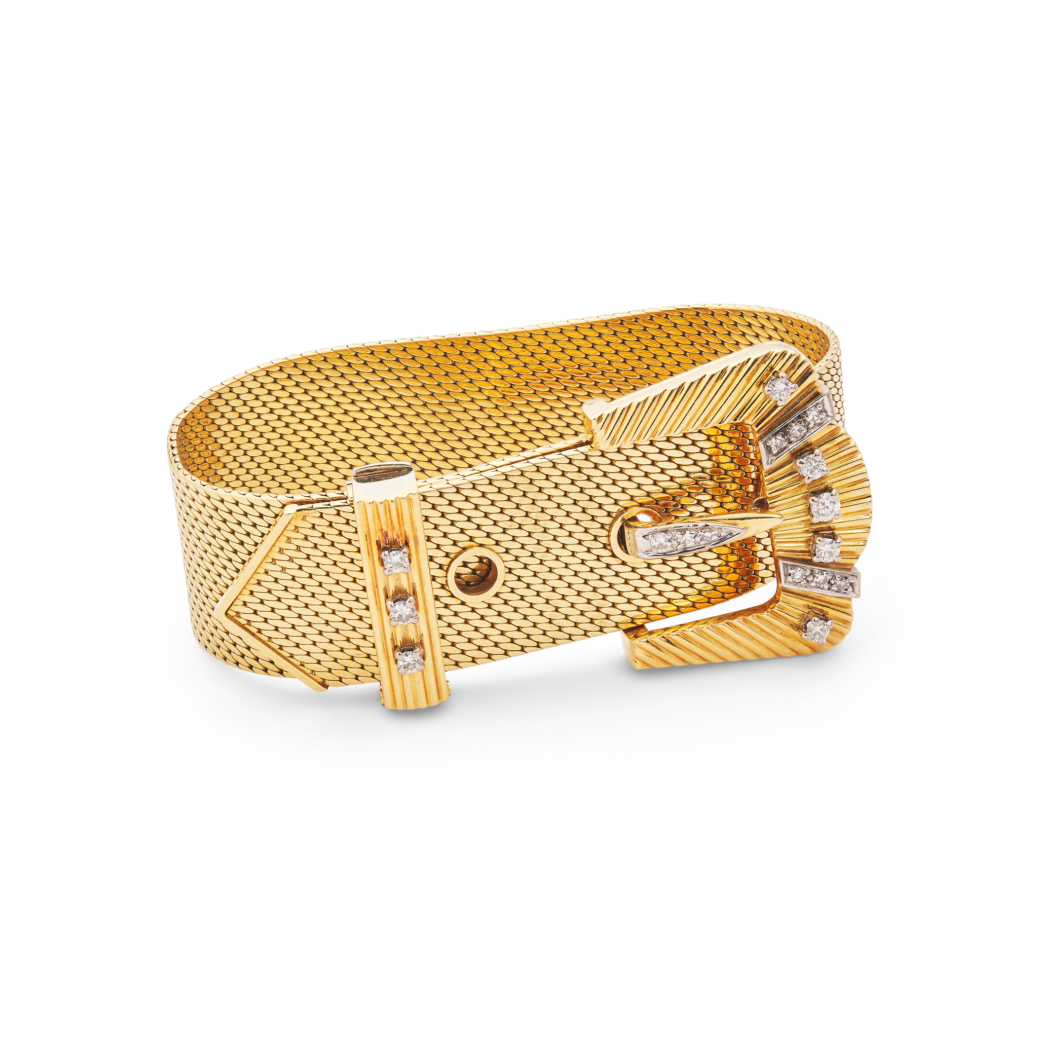 A diamond buckle bracelet, 1940s