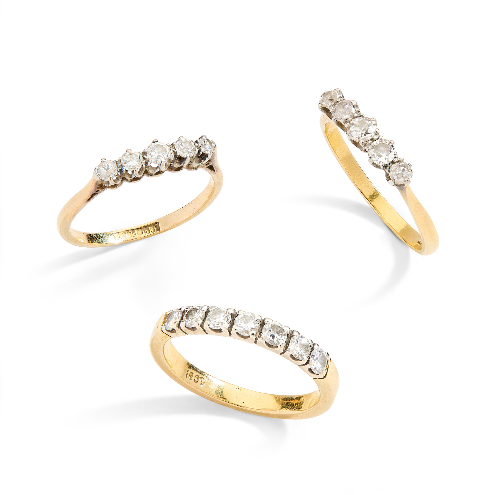 Three diamond rings