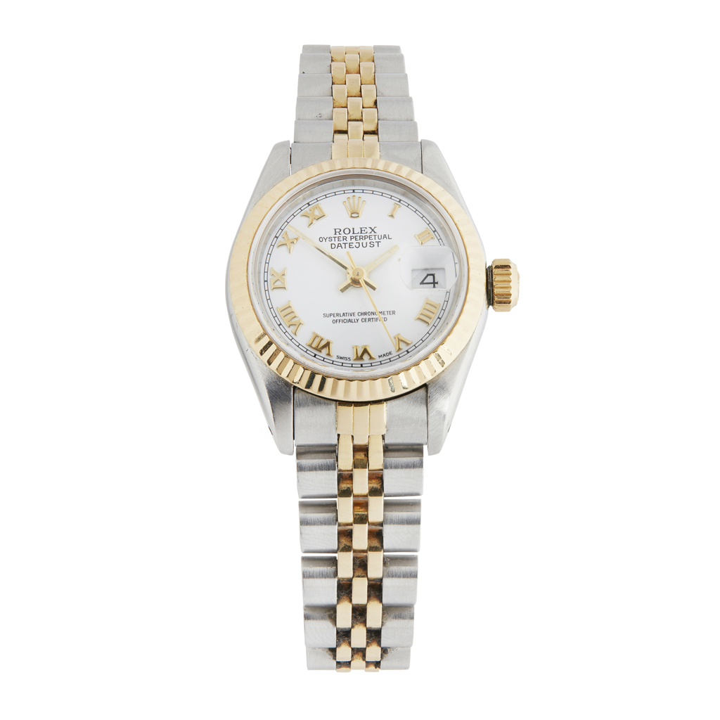A lady's gold and stainless steel wrist watch, Rolex
