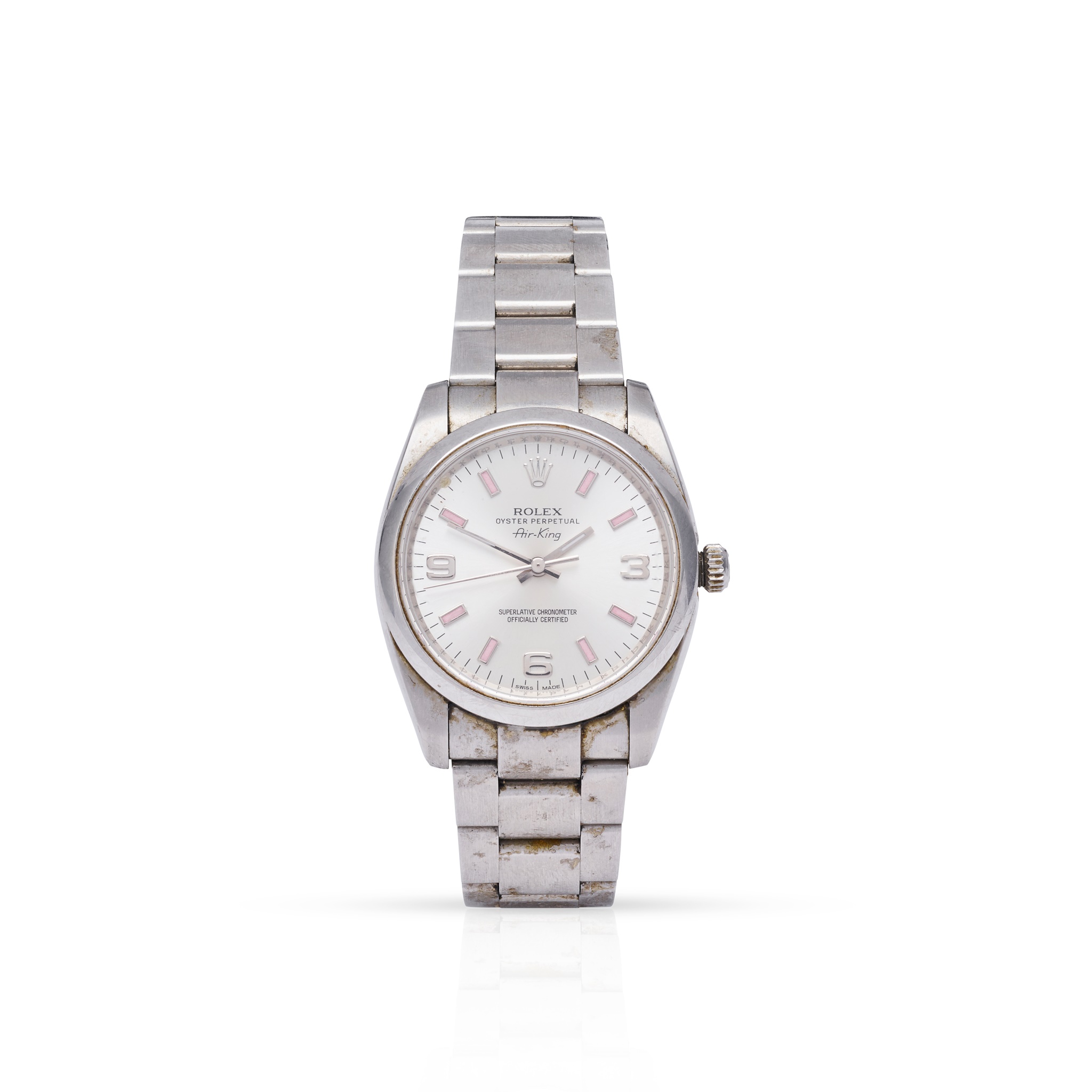 Rolex: a stainless steel wristwatch
