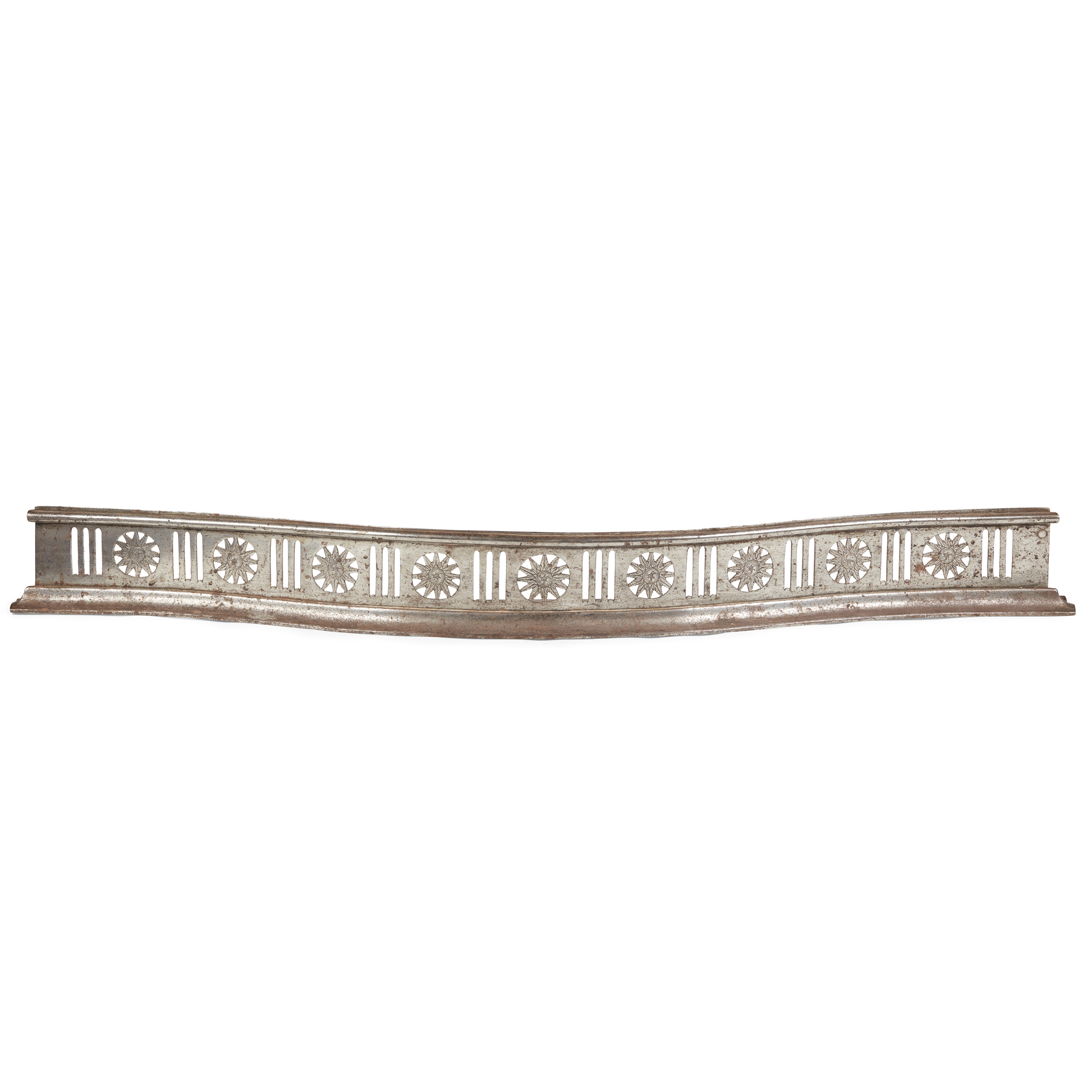 GEORGE III POLISHED STEEL FENDER