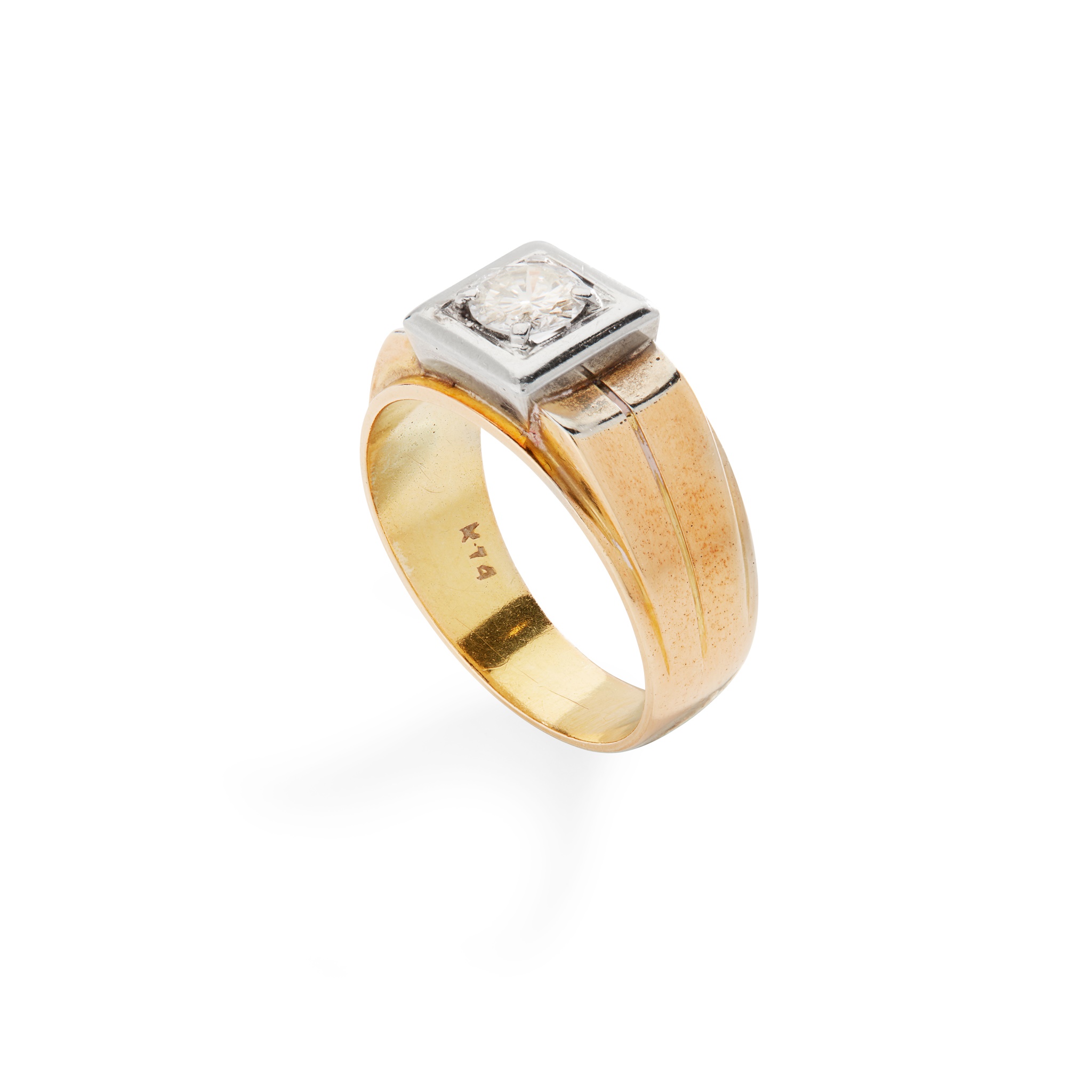 A diamond single-stone ring