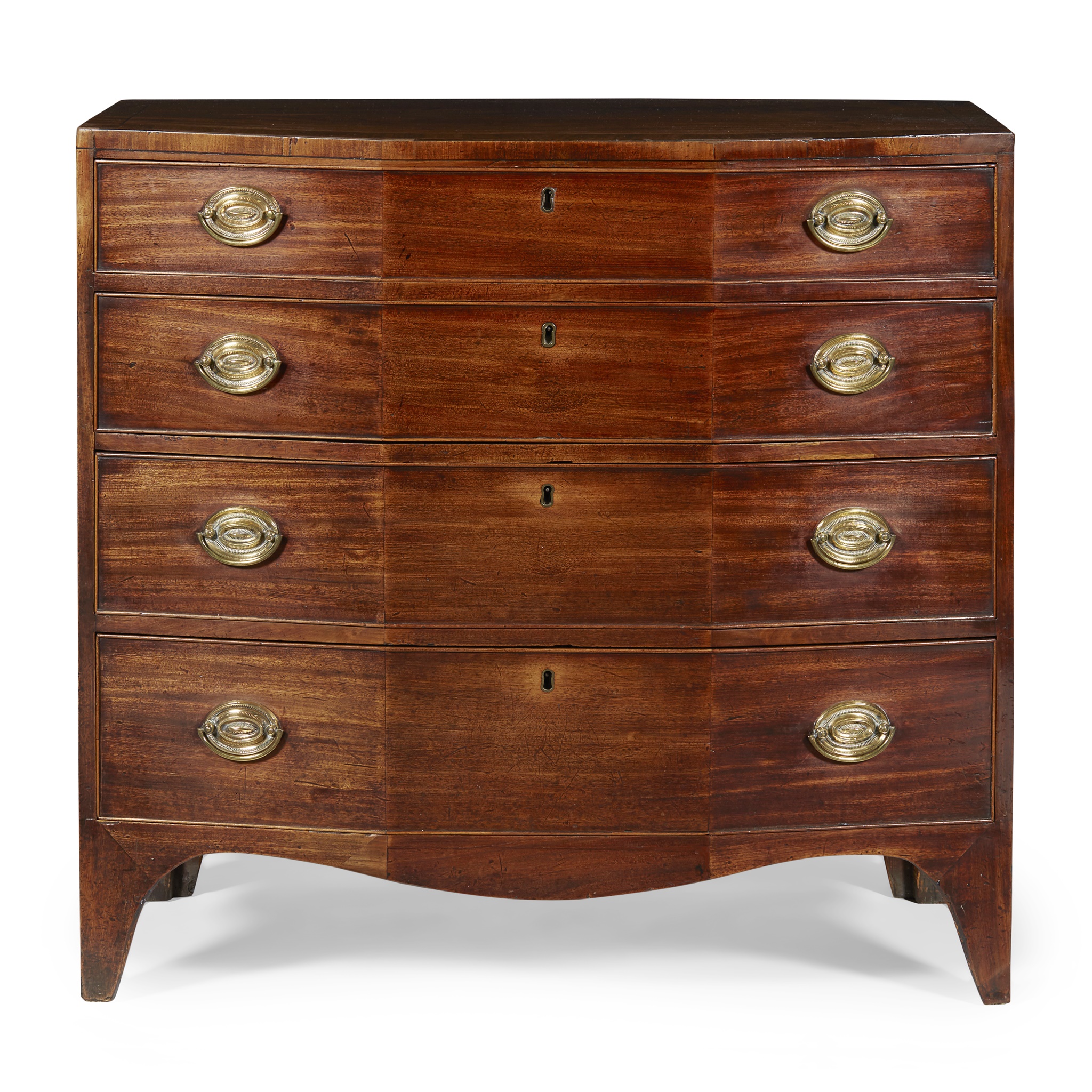 LATE GEORGE III MAHOGANY CHEST OF DRAWERS