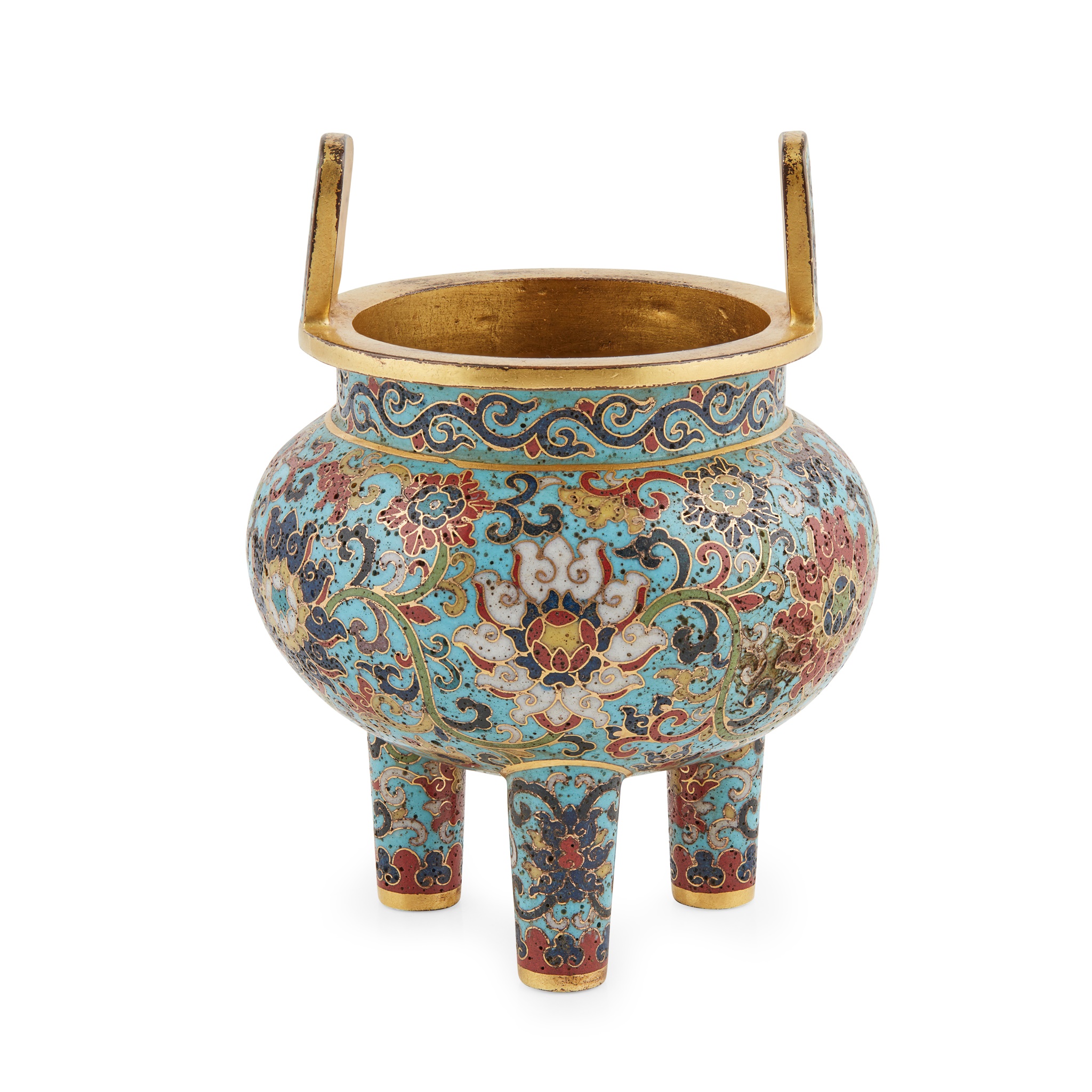 CLOISONNÉ ENAMEL TRIPOD CENSER