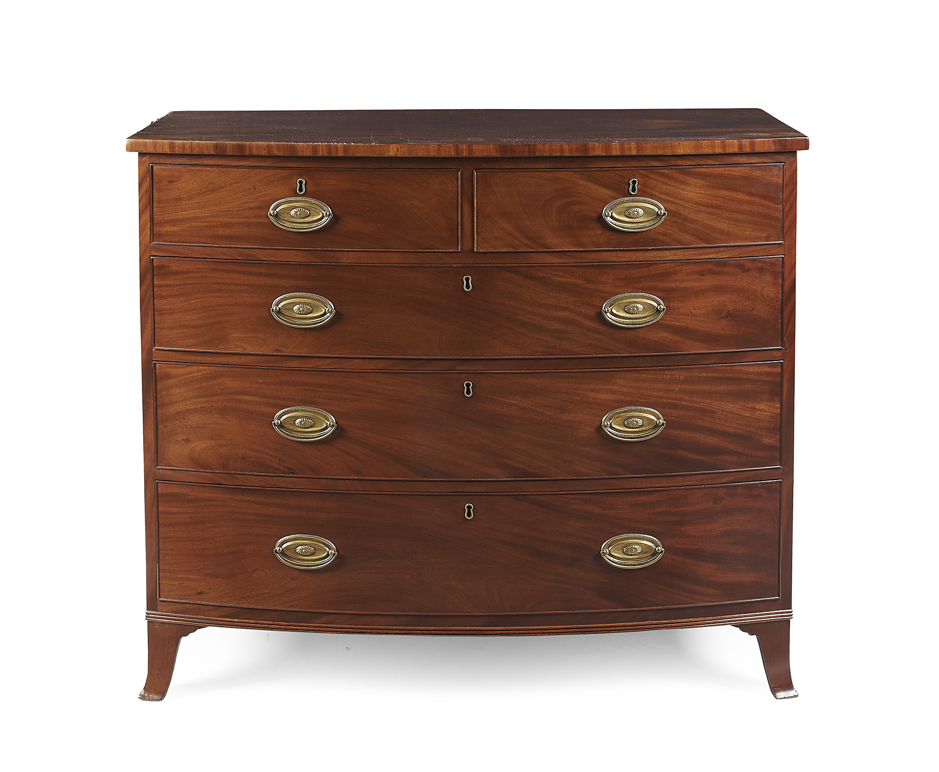 REGENCY MAHOGANY BOWFRONT CHEST OF DRAWERS