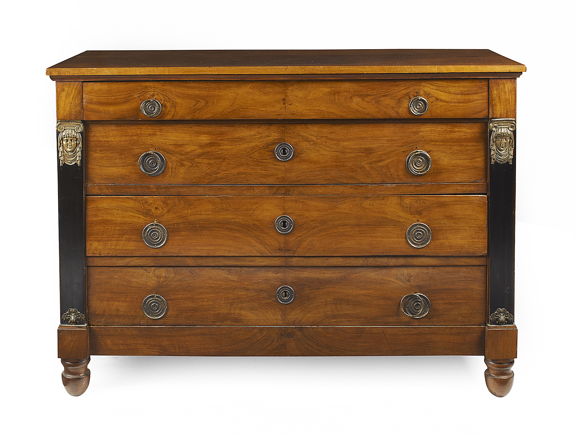 ITALIAN EMPIRE WALNUT COMMODE