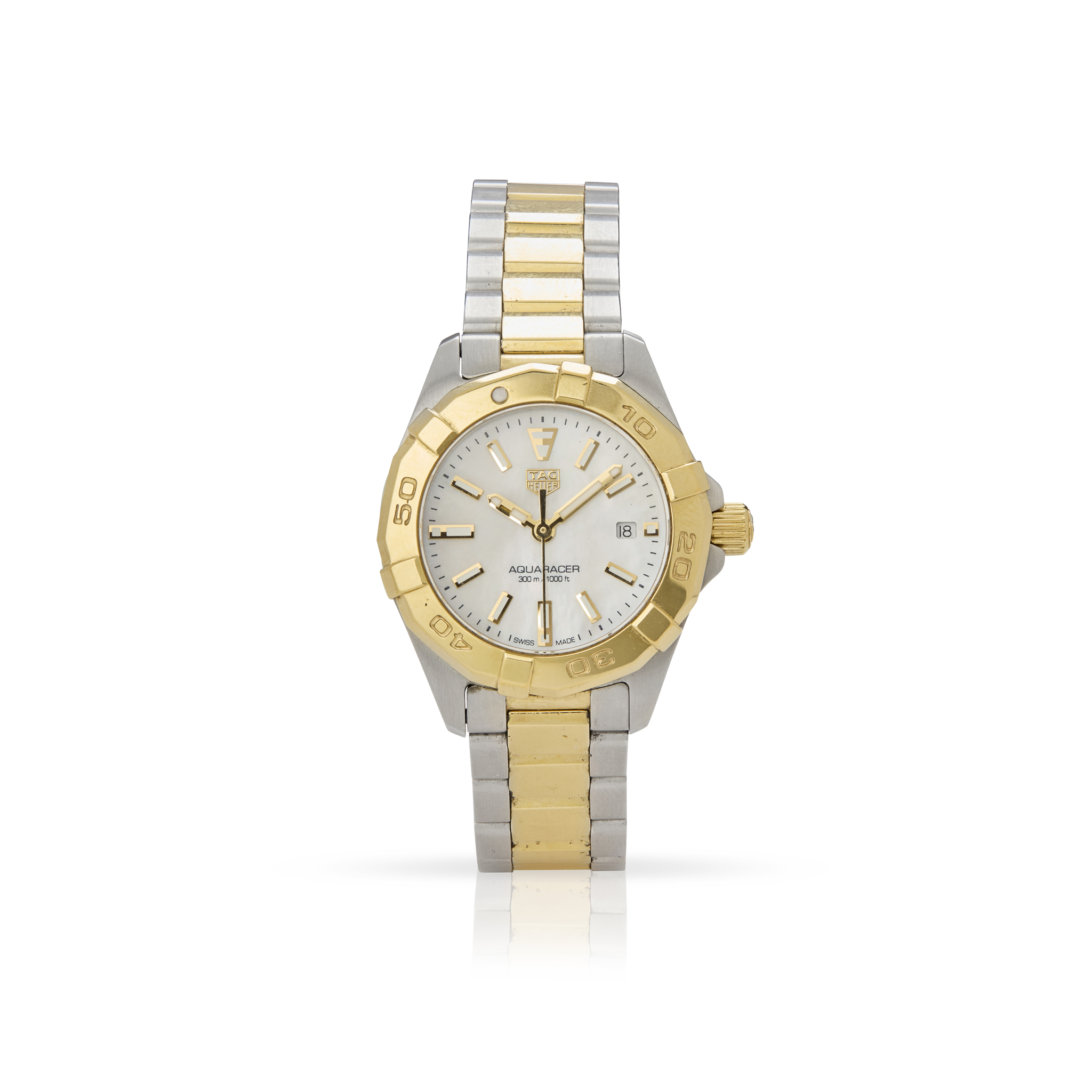Tag Heuer. A ladies two-tone quartz bracelet watch