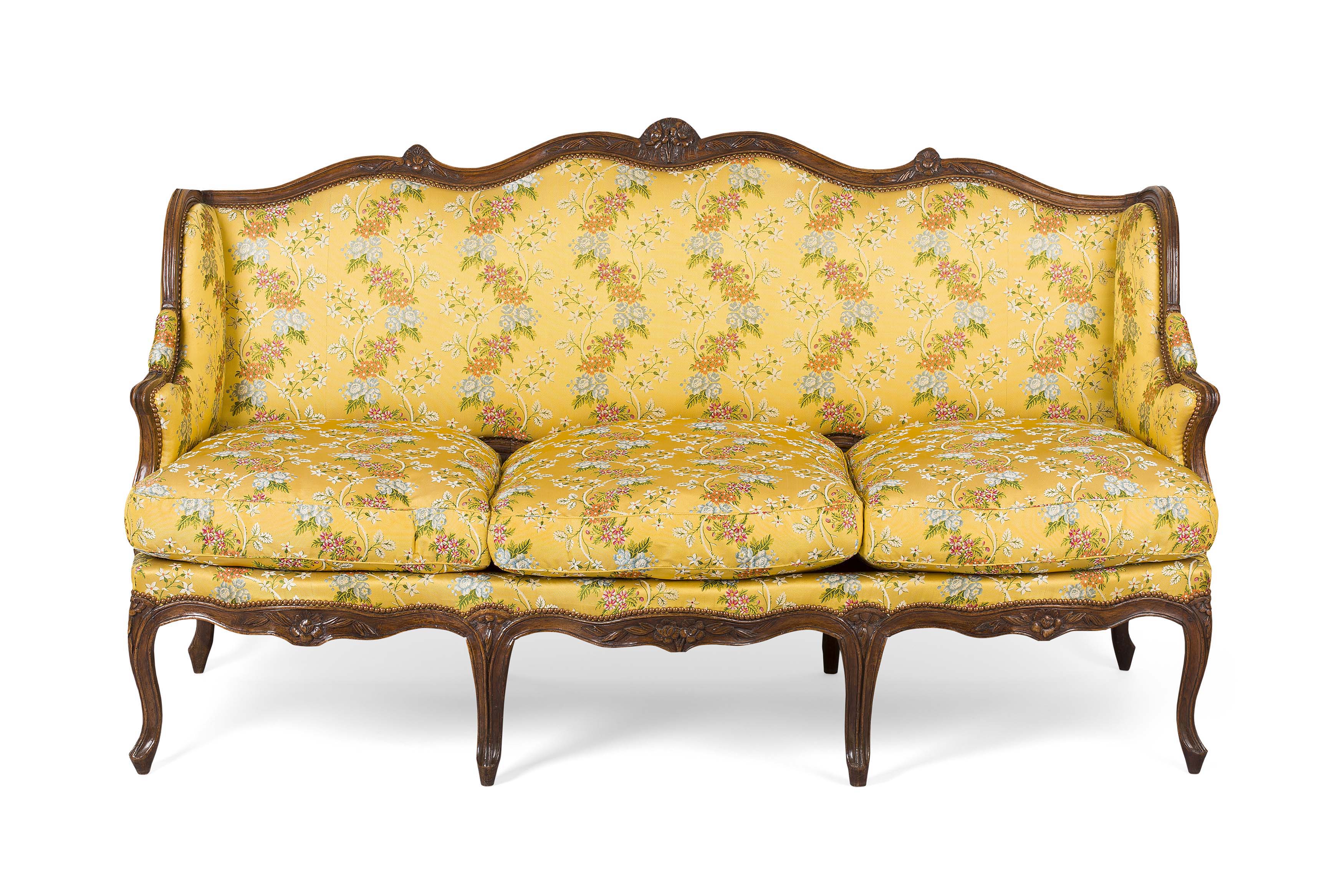 LOUIS XV WALNUT FRAMED SETTEE
