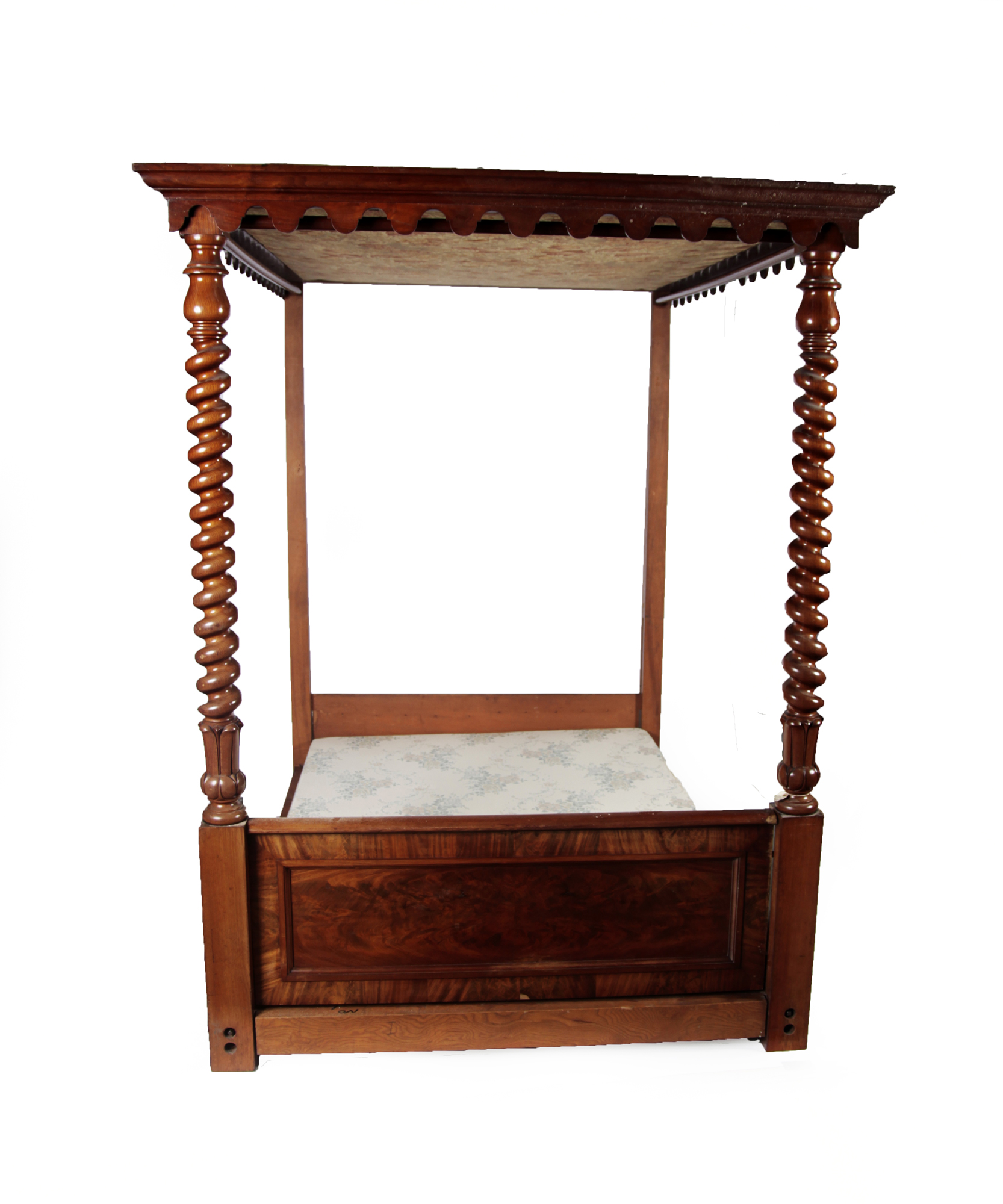 VICTORIAN MAHOGANY FOUR POSTER MAHOGANY BED