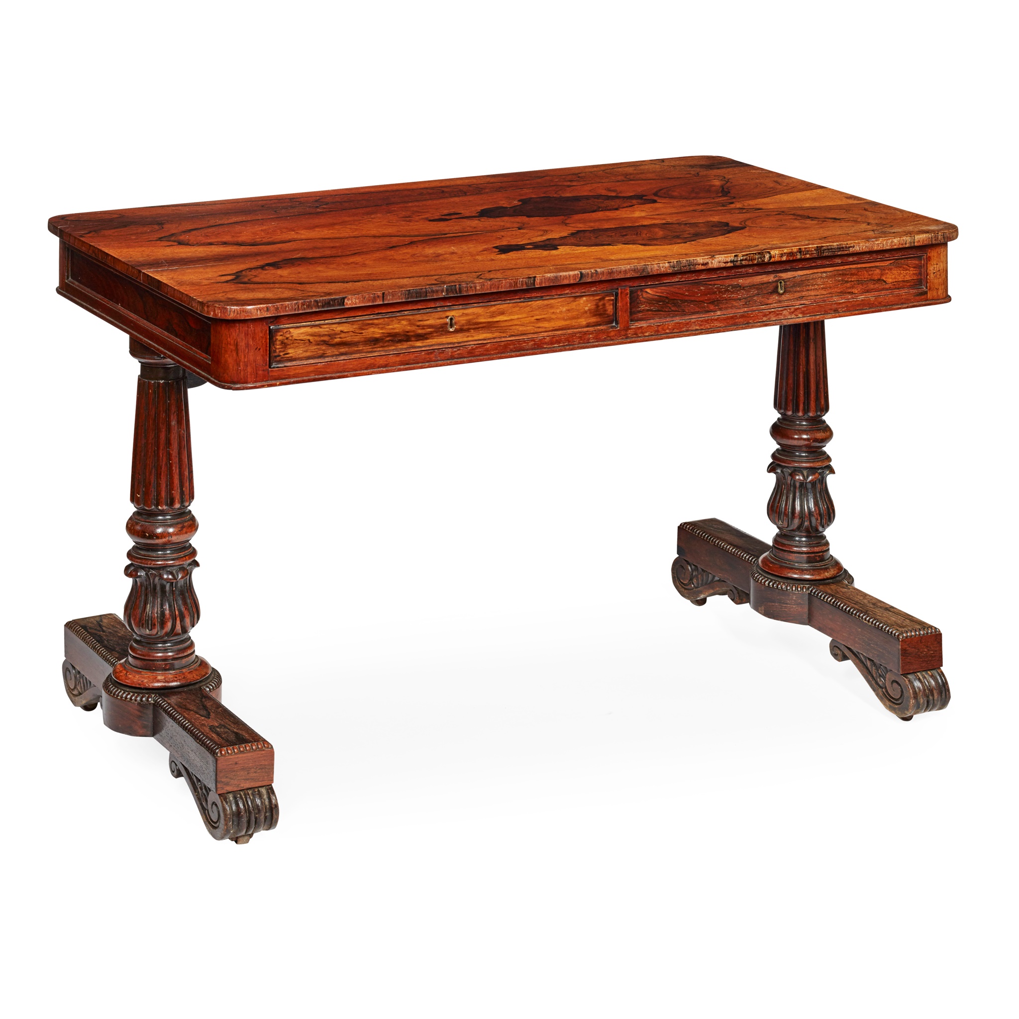 REGENCY ROSEWOOD LIBRARY TABLE