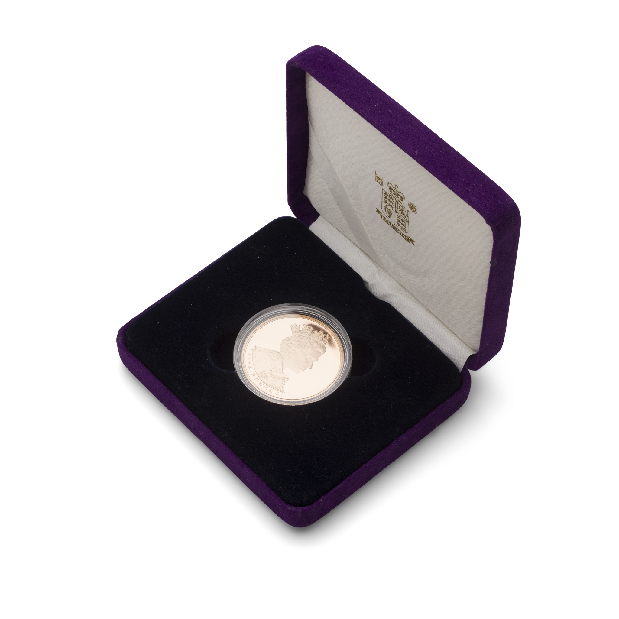 A 2002 cased Golden Jubilee £5 gold proof coin