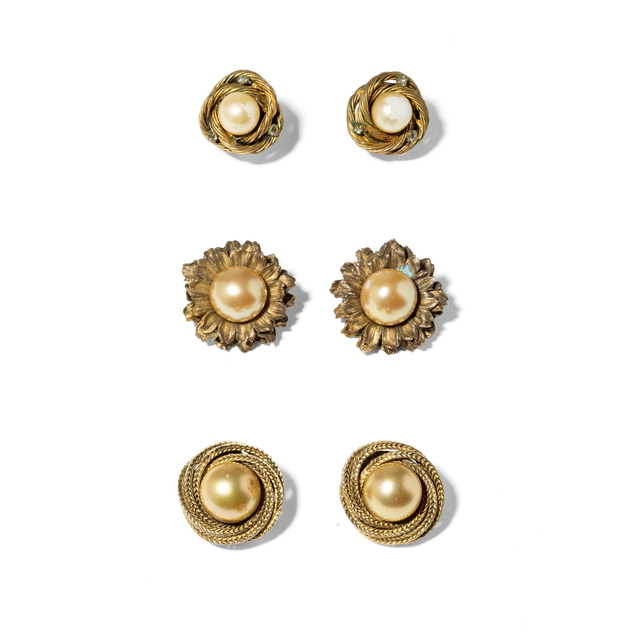 Chanel: Three pairs of costume earrings