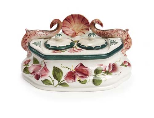 A Wemyss 'Dolphin' inkstand,