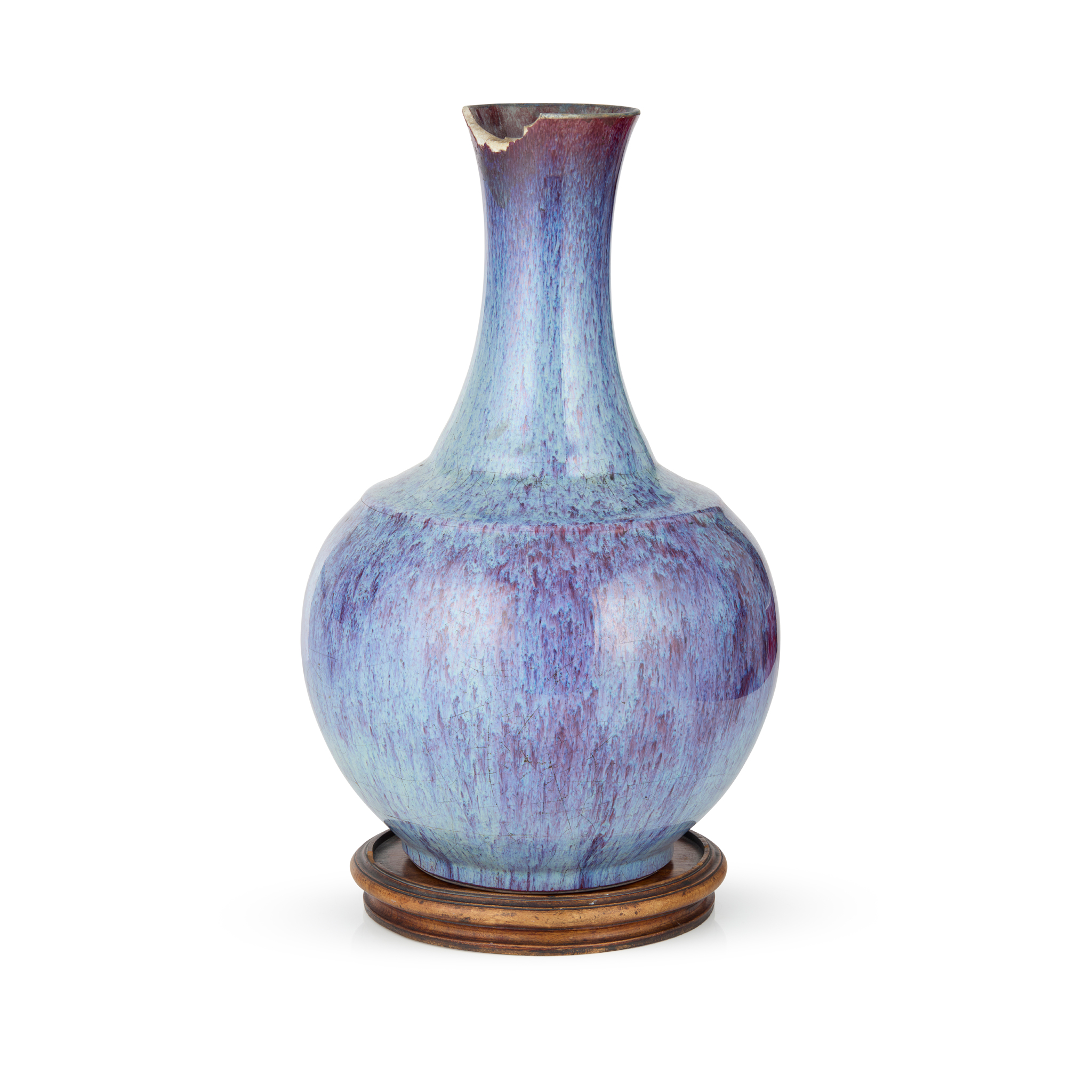 CHINESE FLAMBÉ-GLAZED BOTTLE VASE