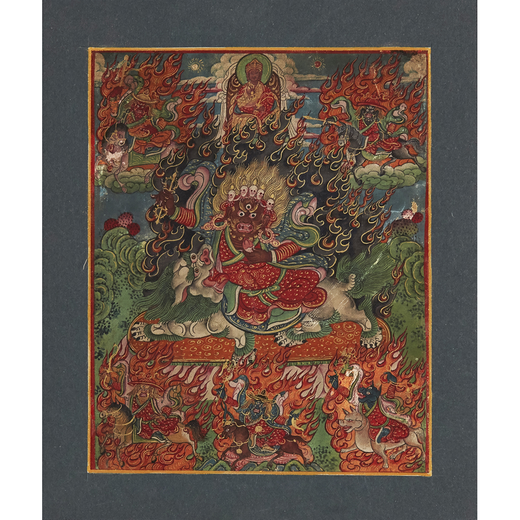MINIATURE PAINTING OF DAMCHAN DORJE LEGPA