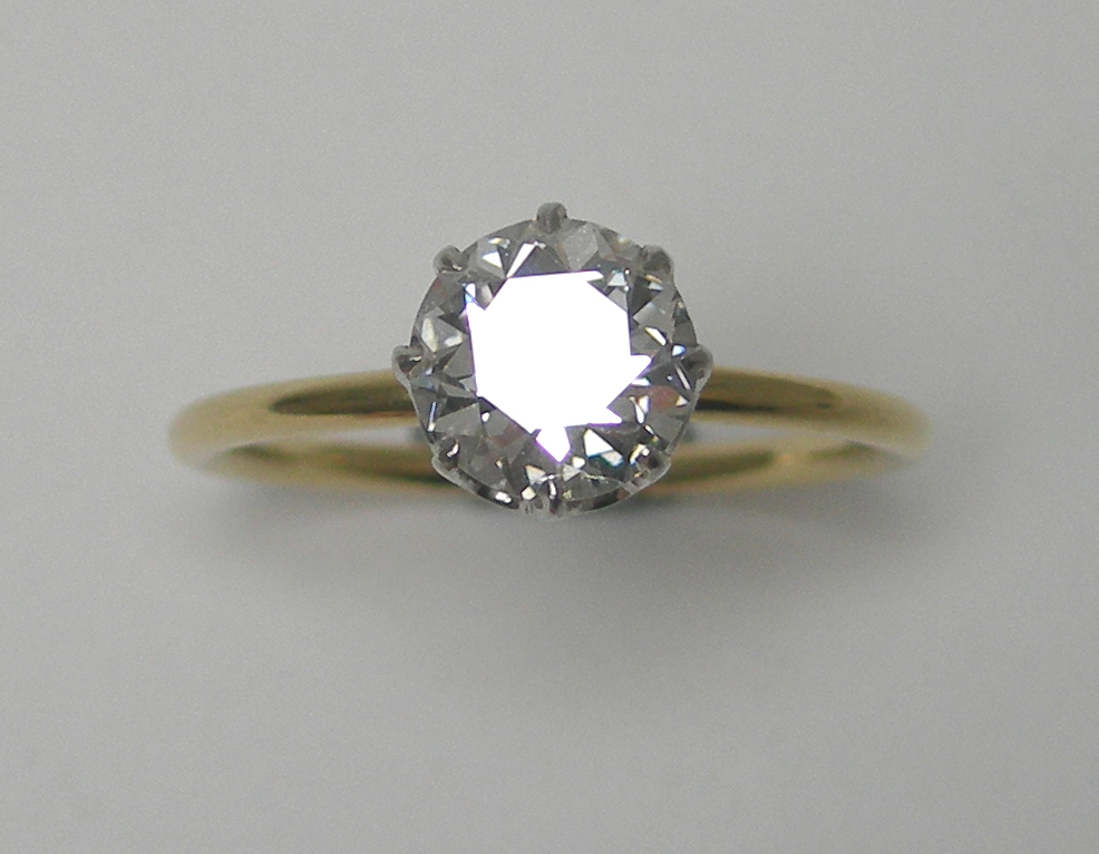A diamond single-stone ring,